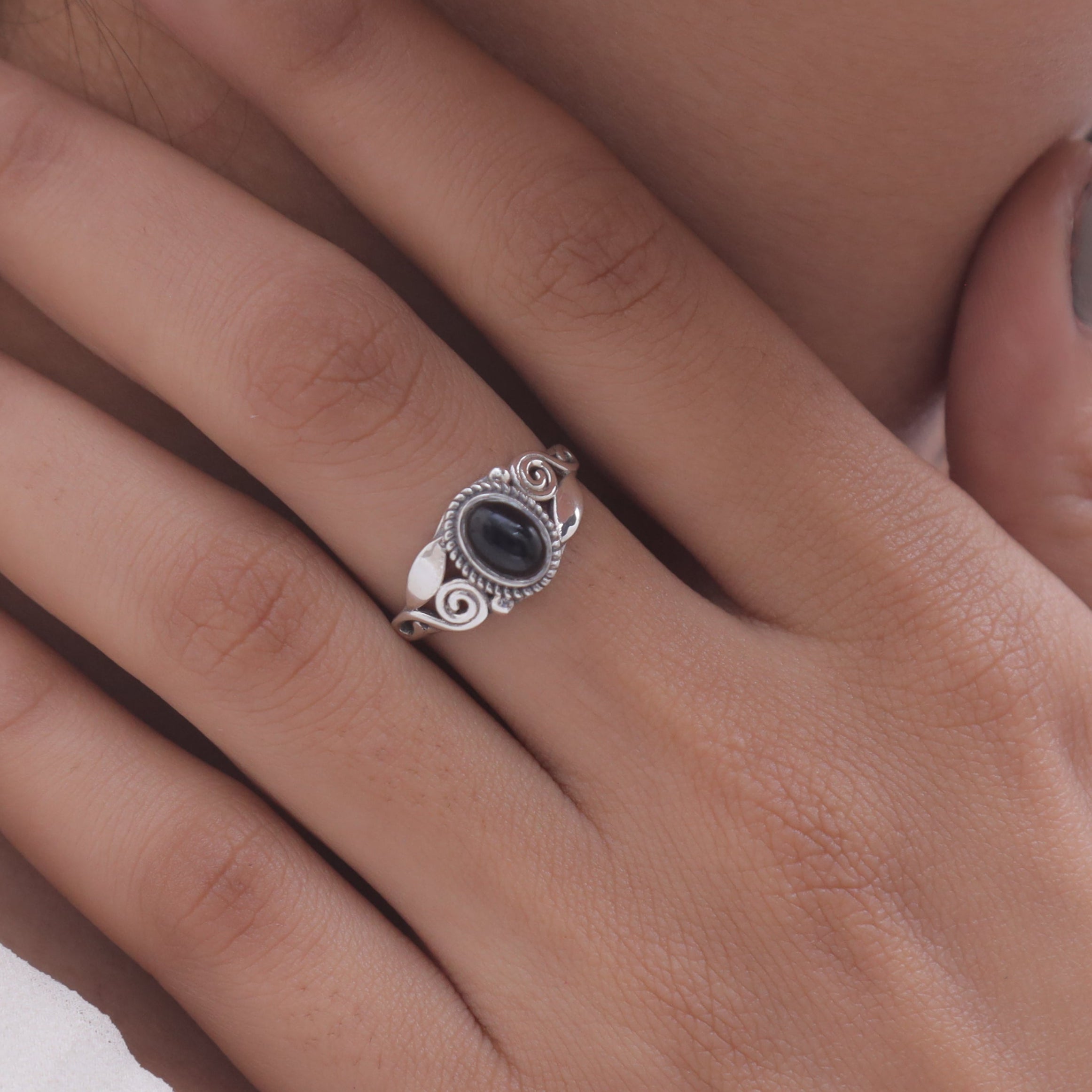 Black Onyx Sterling Silver Ring