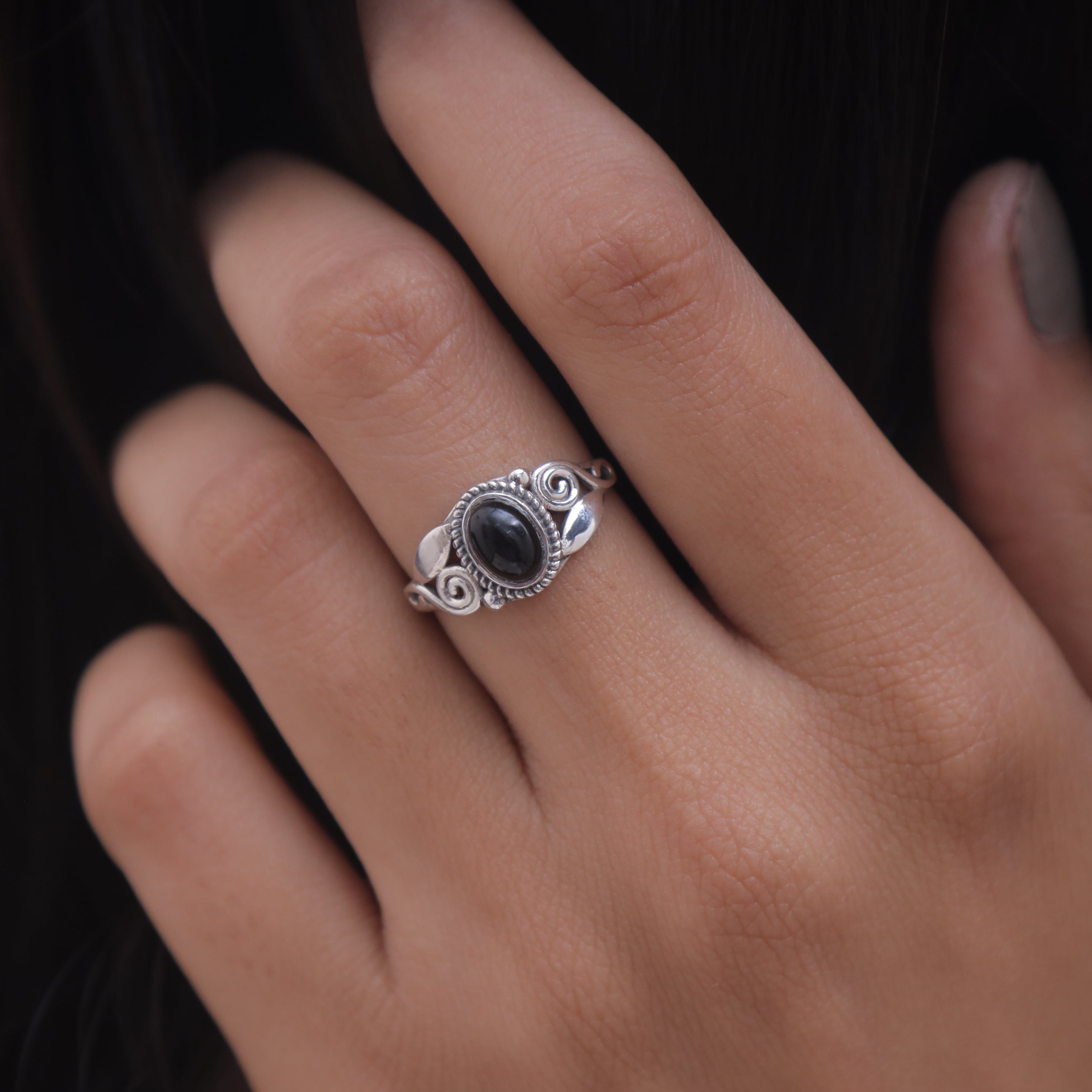 Black Onyx Sterling Silver Ring