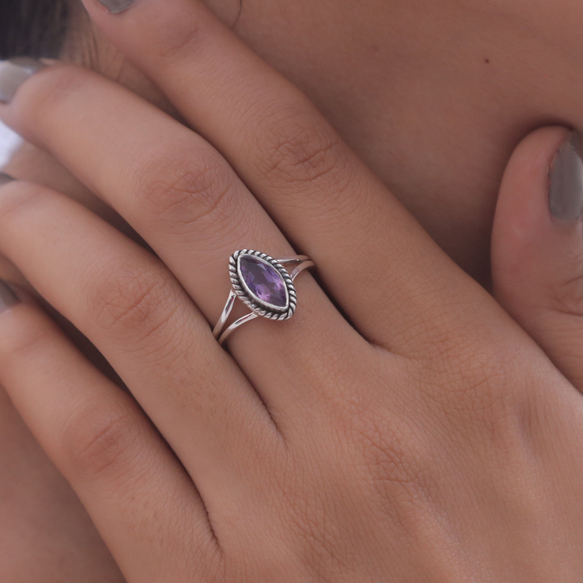 Amethyst Sterling Silver Ring