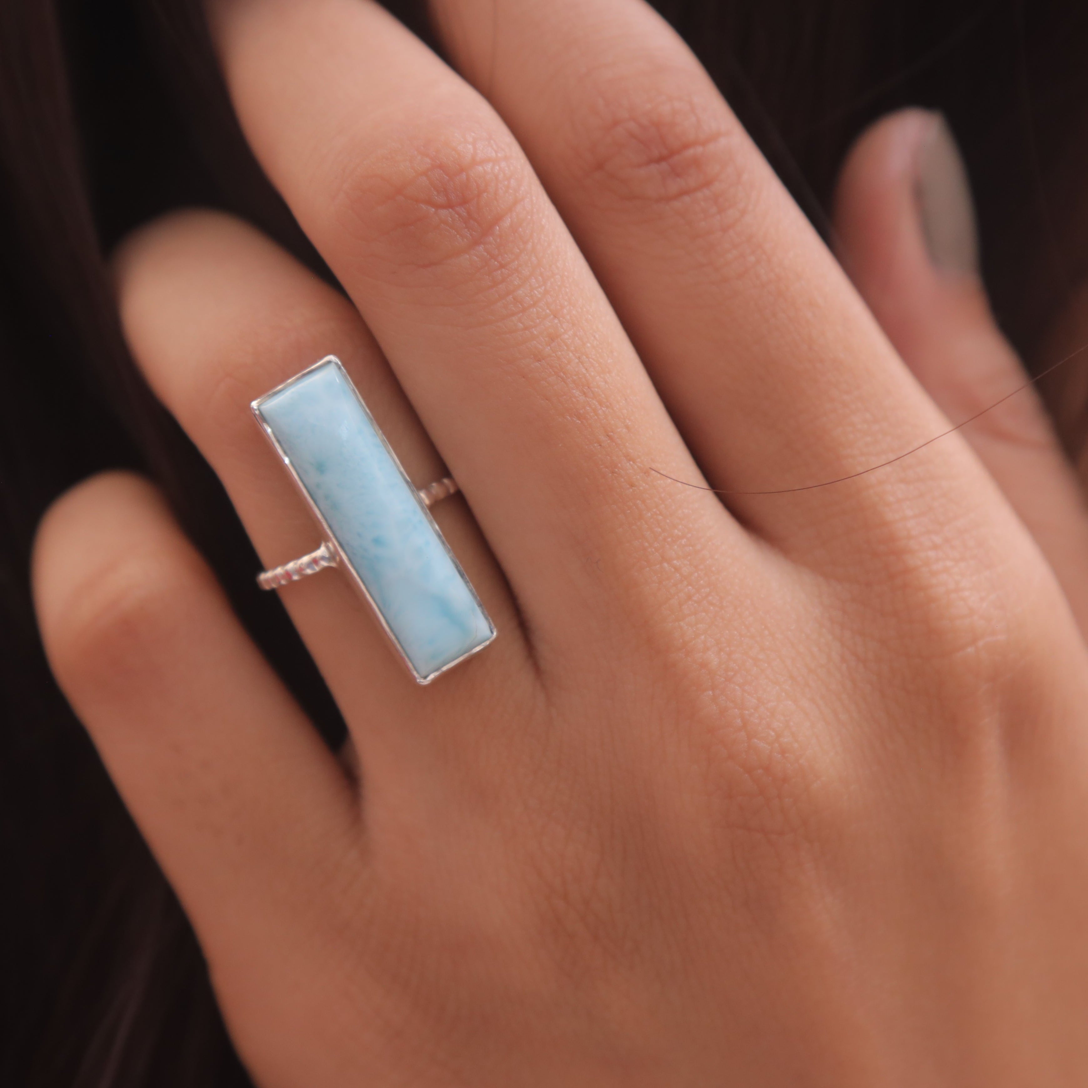 Larimar Sterling Silver Ring