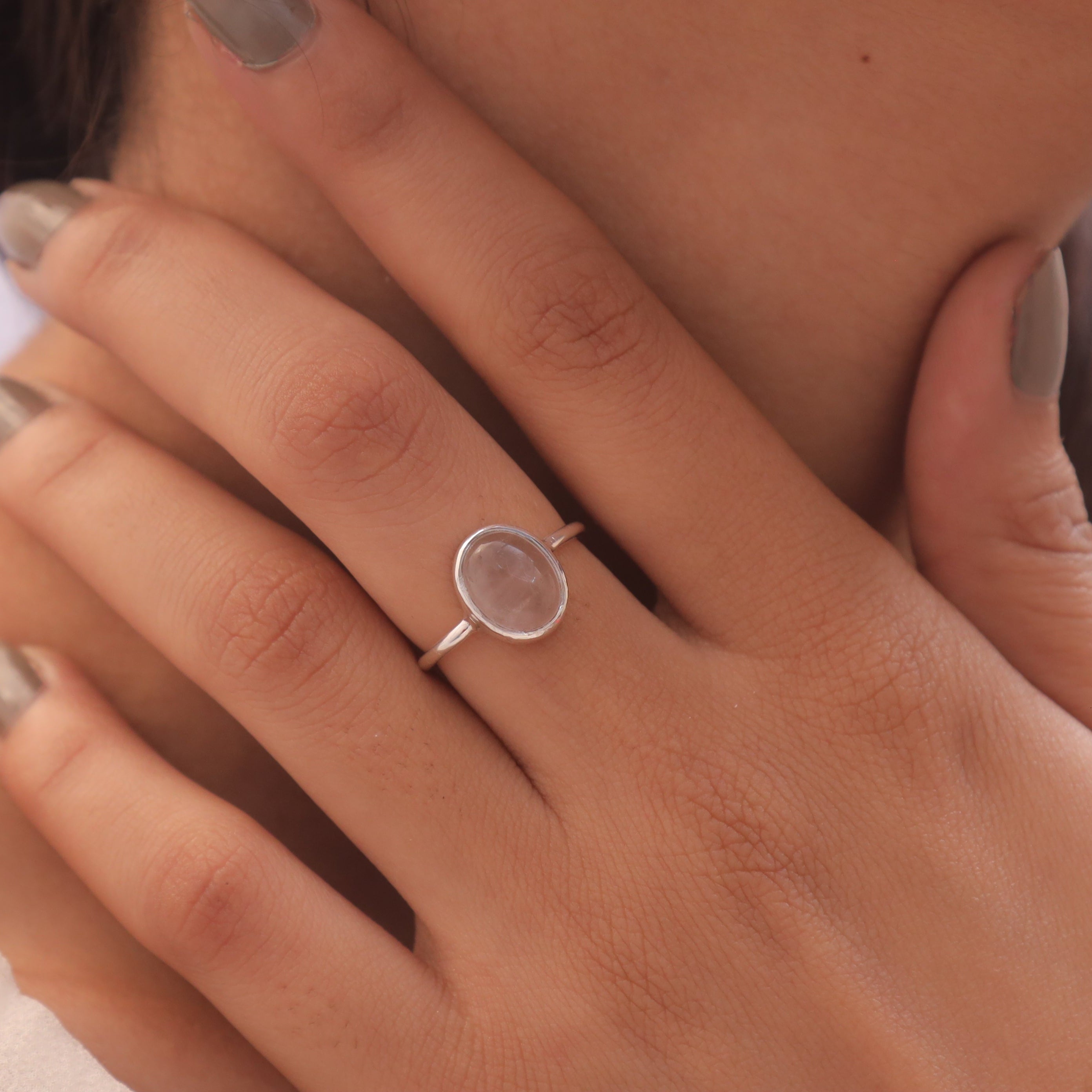 Rose Quartz Sterling Silver Ring