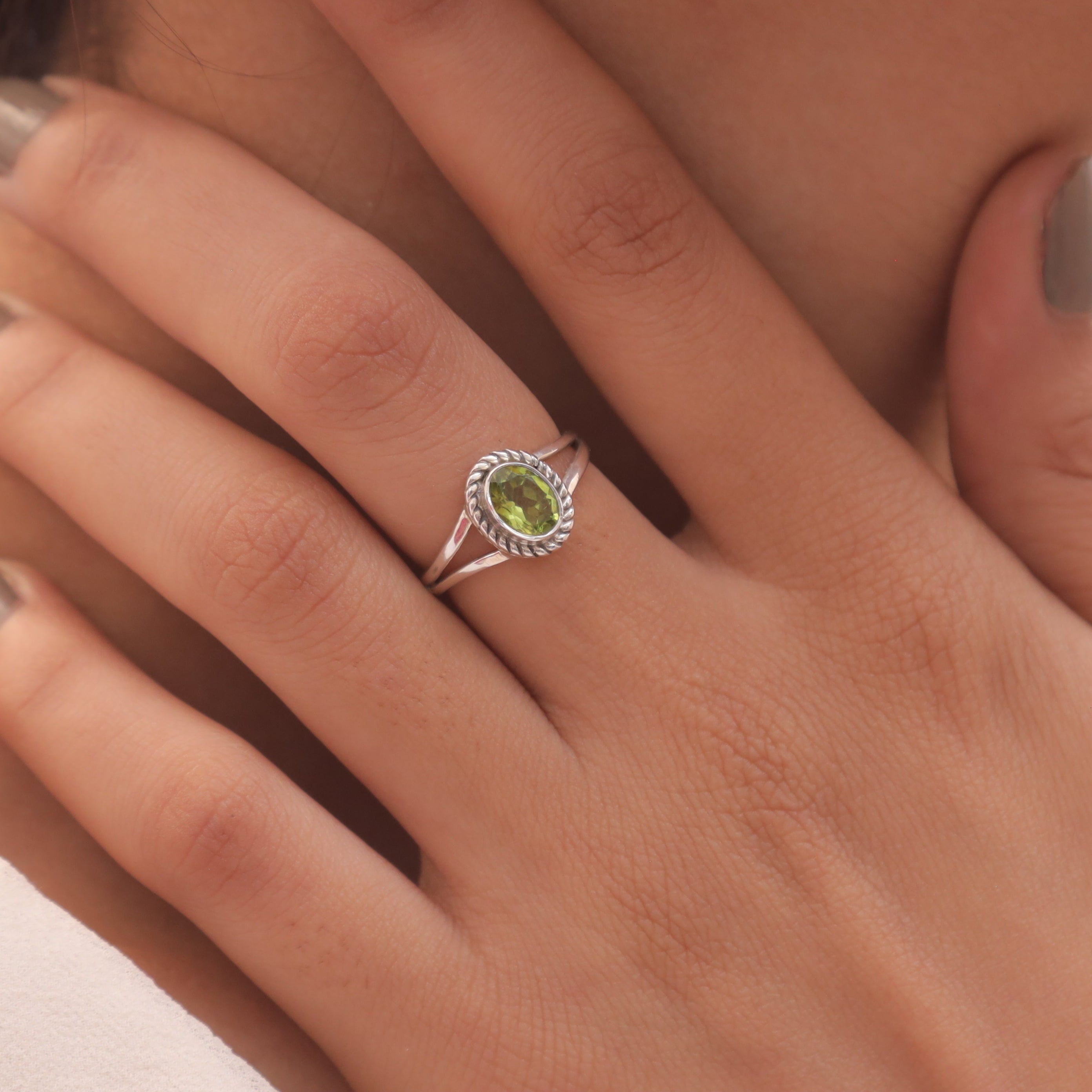 Peridot Sterling Silver Ring