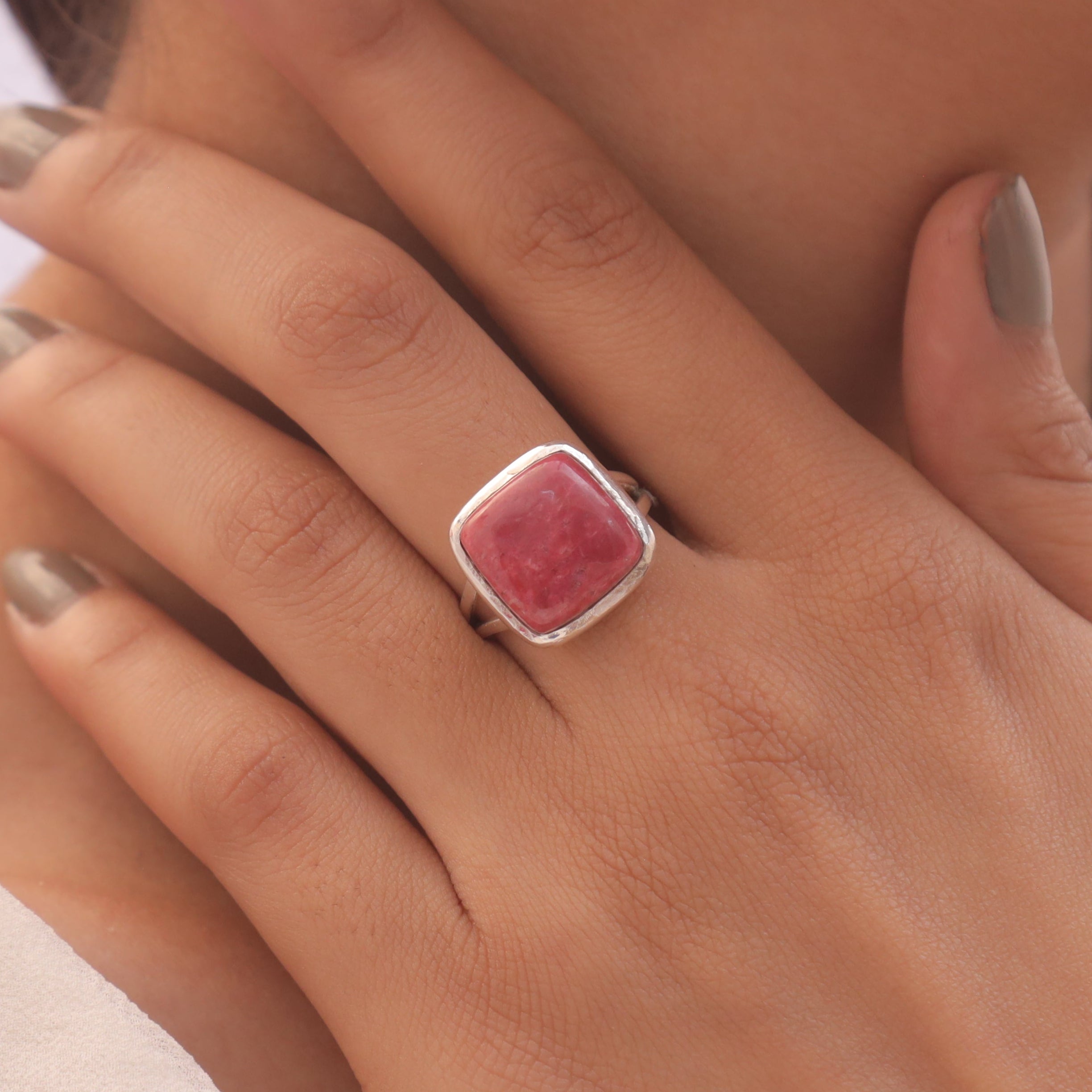 Thulite Sterling Silver Ring