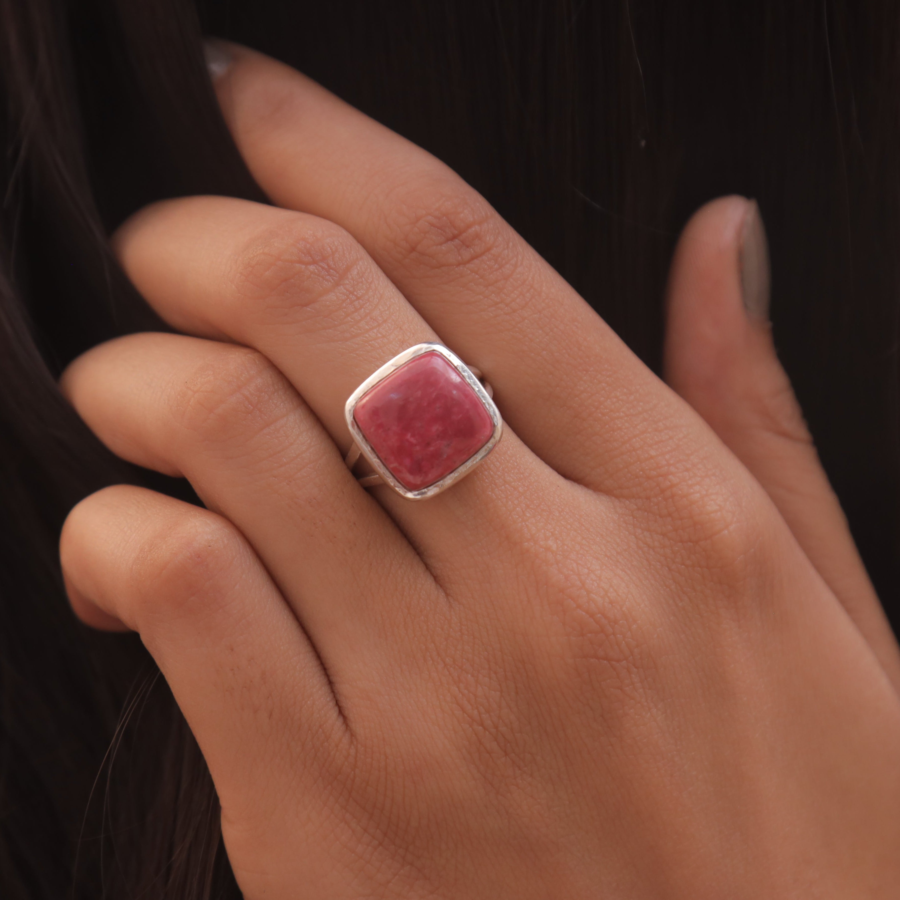 Thulite Sterling Silver Ring