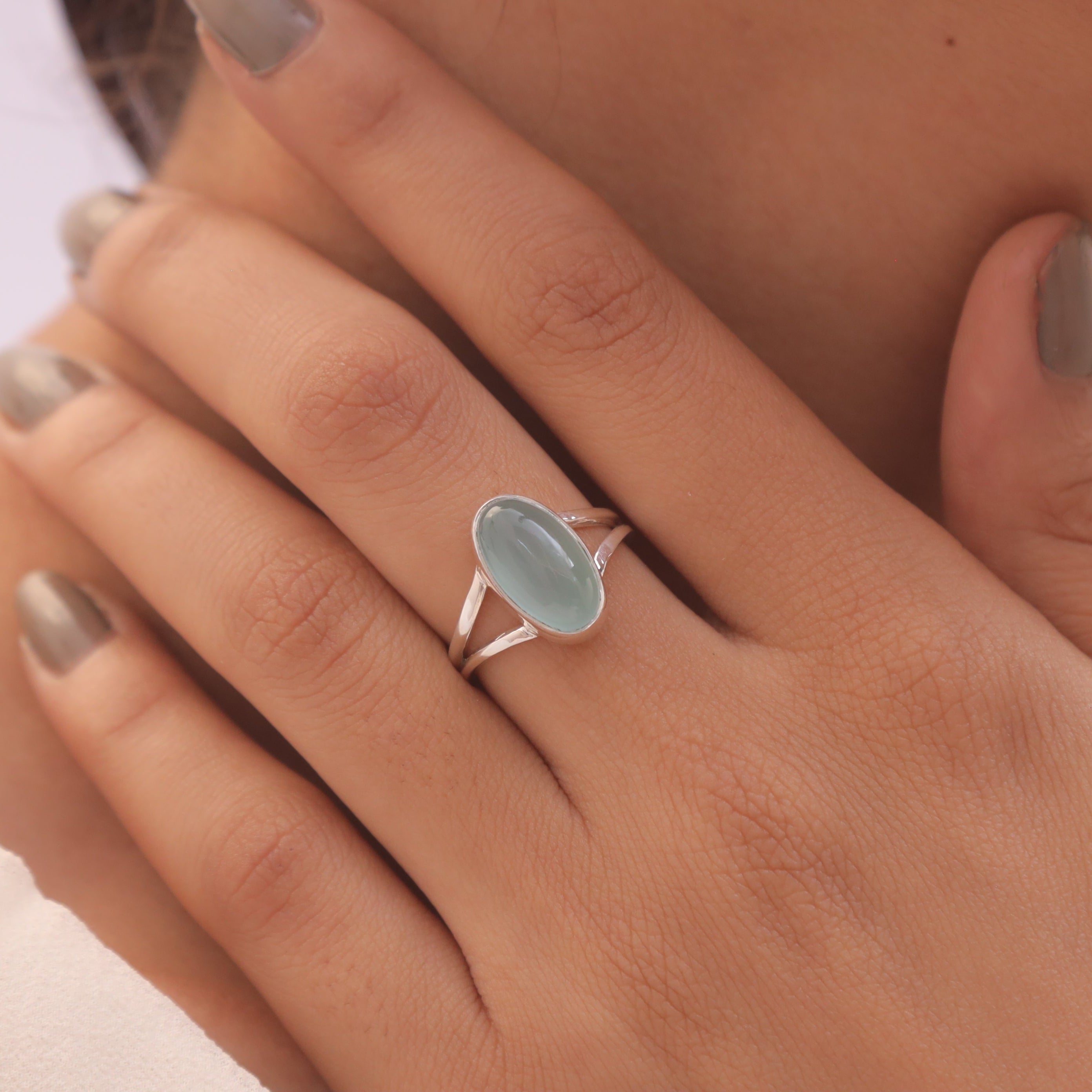 Aquamarine 925 Sterling Silver Ring