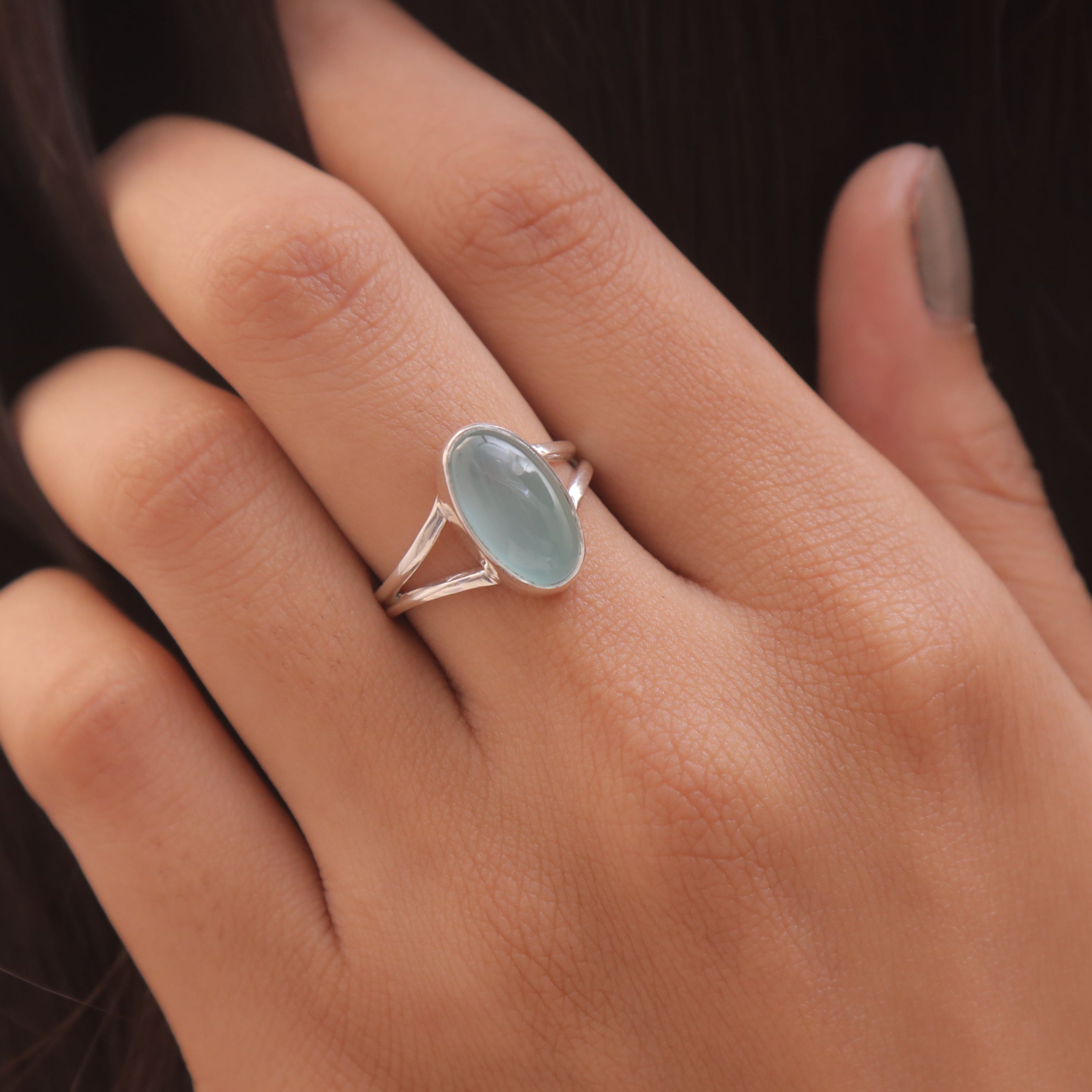 Aquamarine 925 Sterling Silver Ring