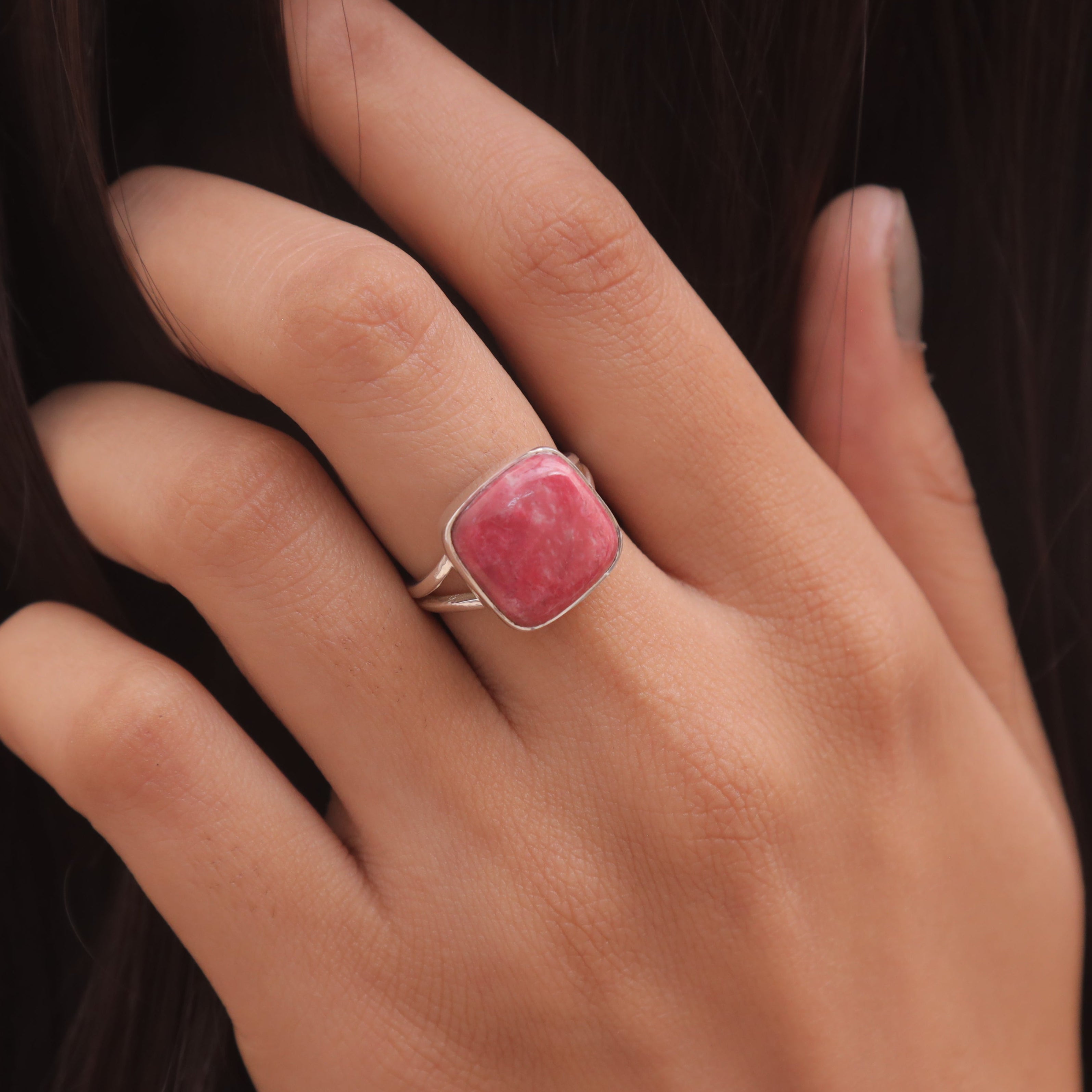 Thulite Sterling Silver Ring