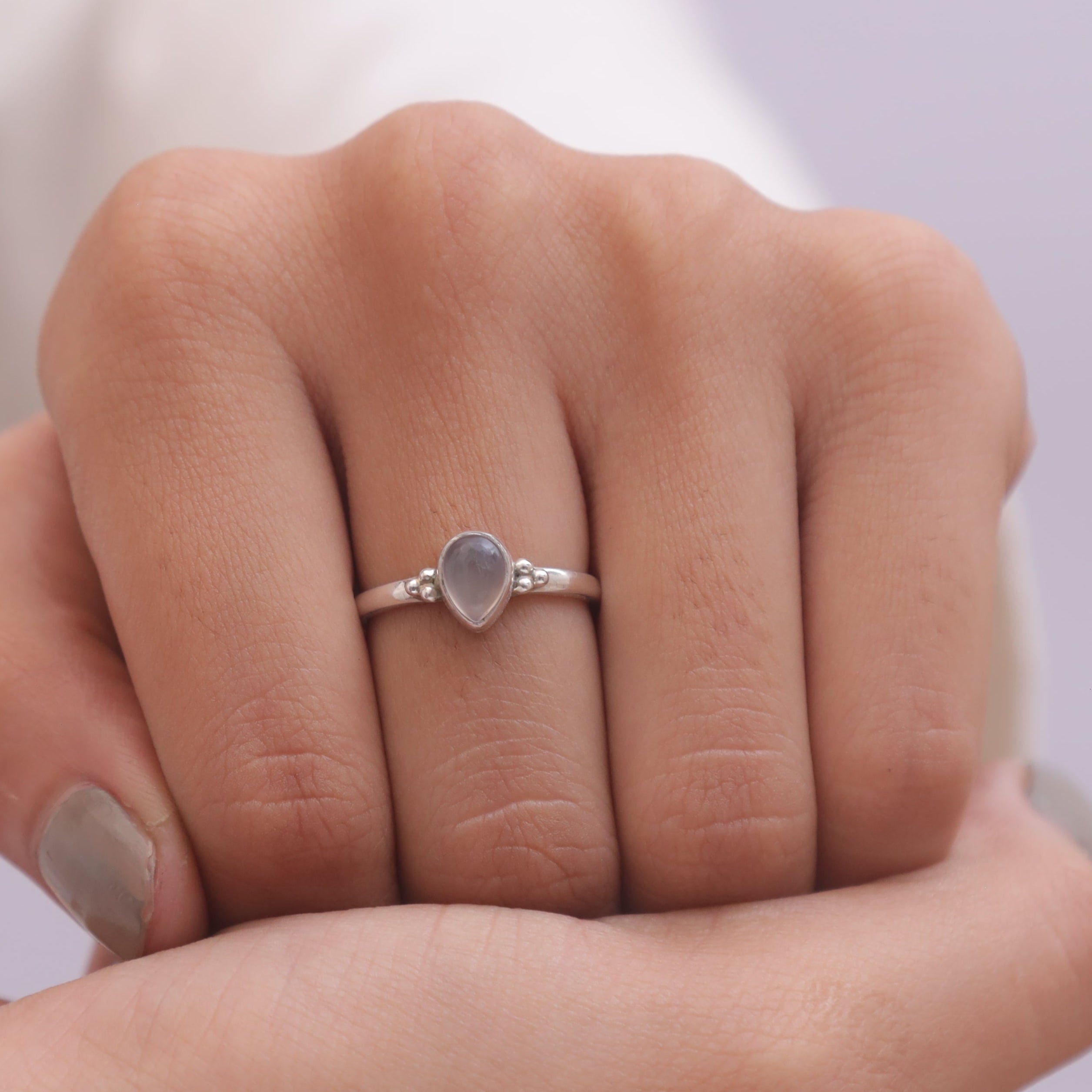 Rose Quartz Sterling Silver Ring