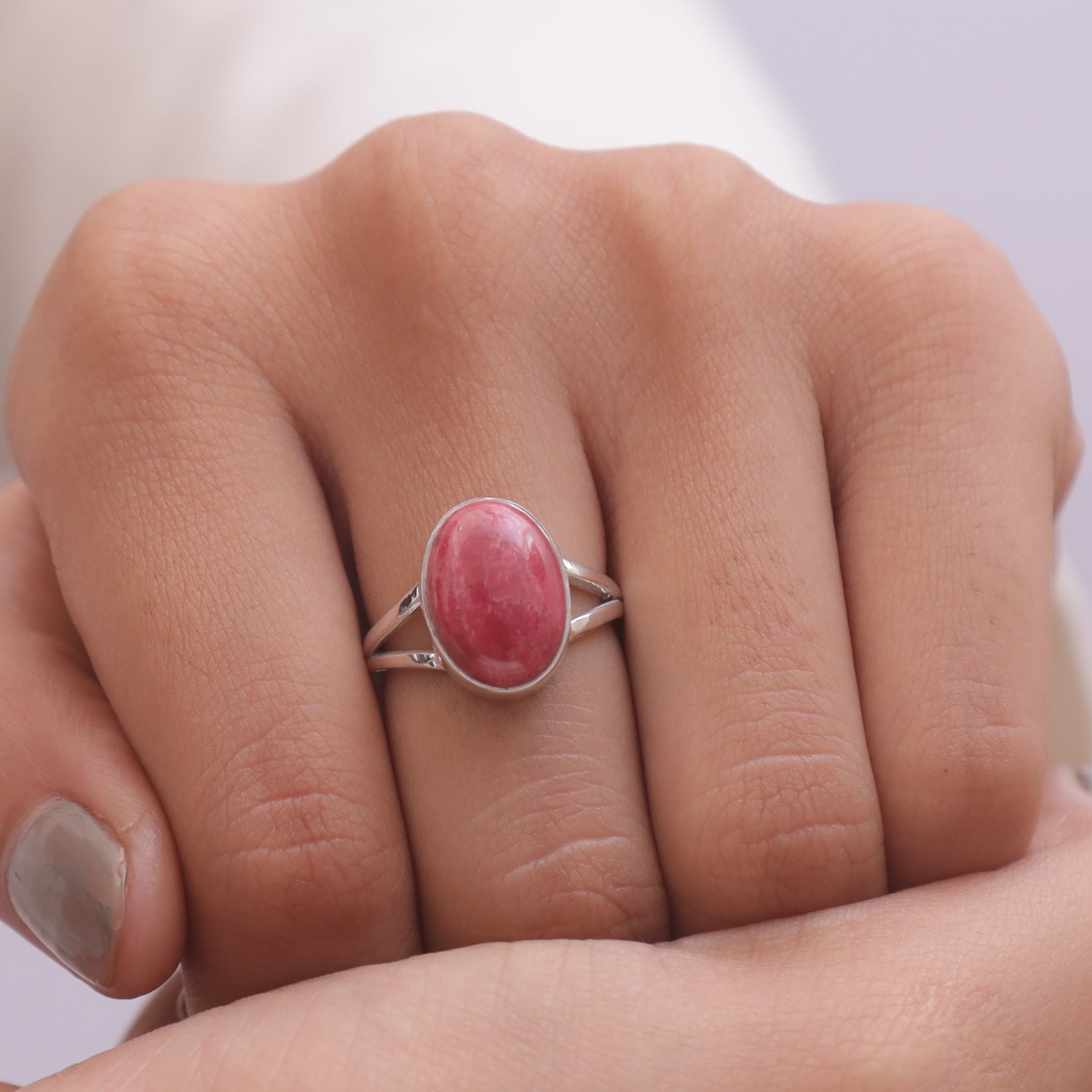 Thulite Sterling Silver Ring