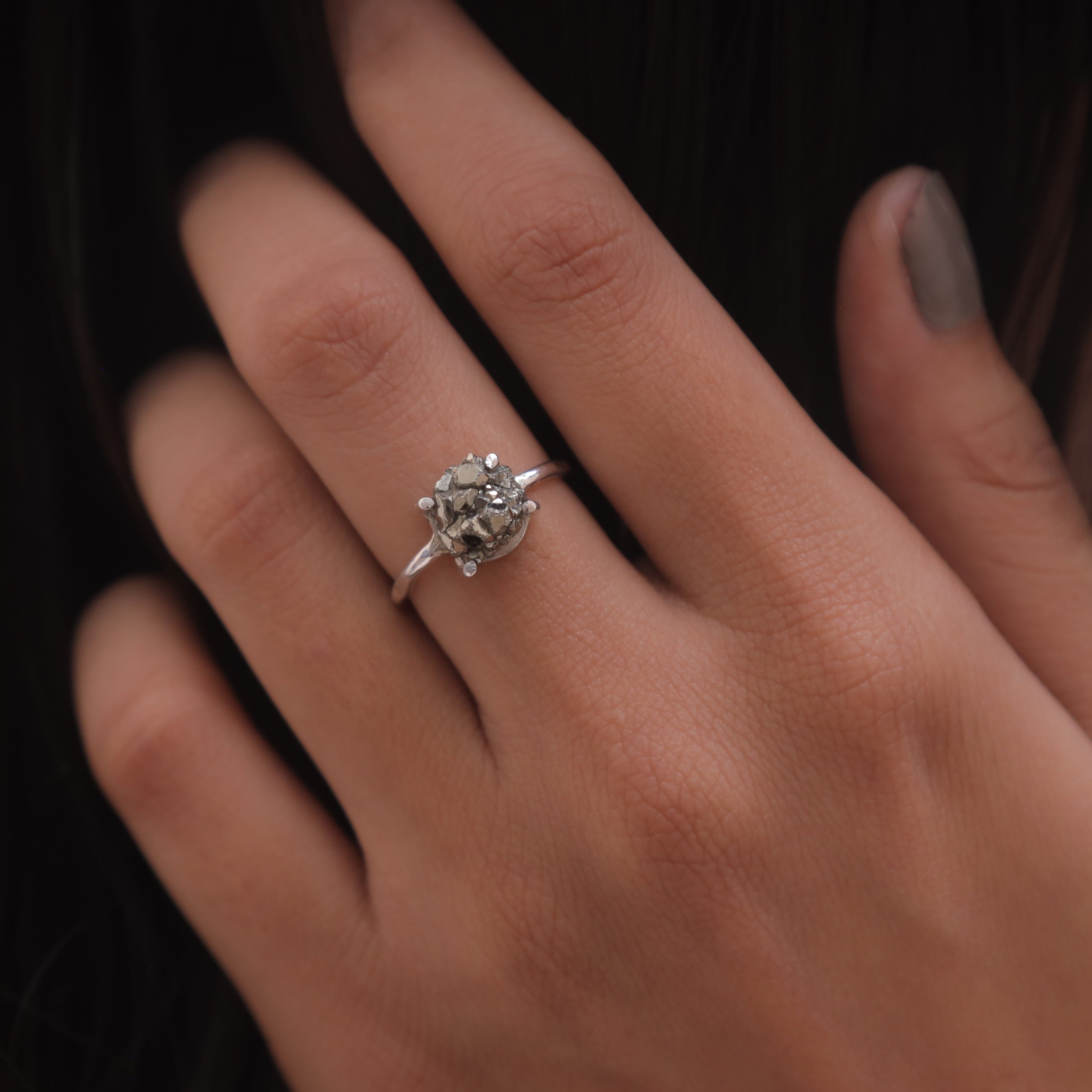 Pyrite Sterling Silver Ring