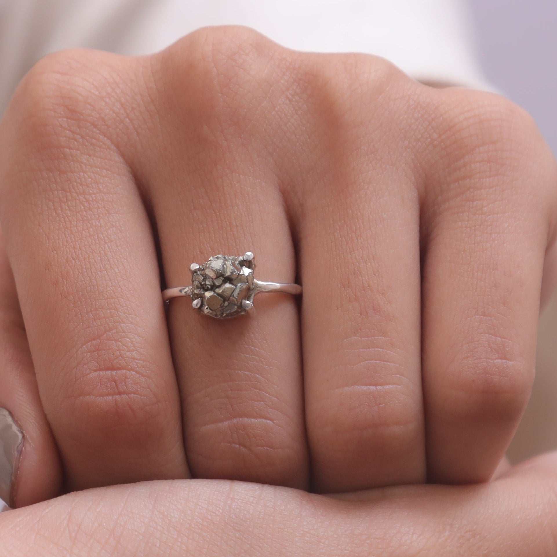 Pyrite Sterling Silver Ring