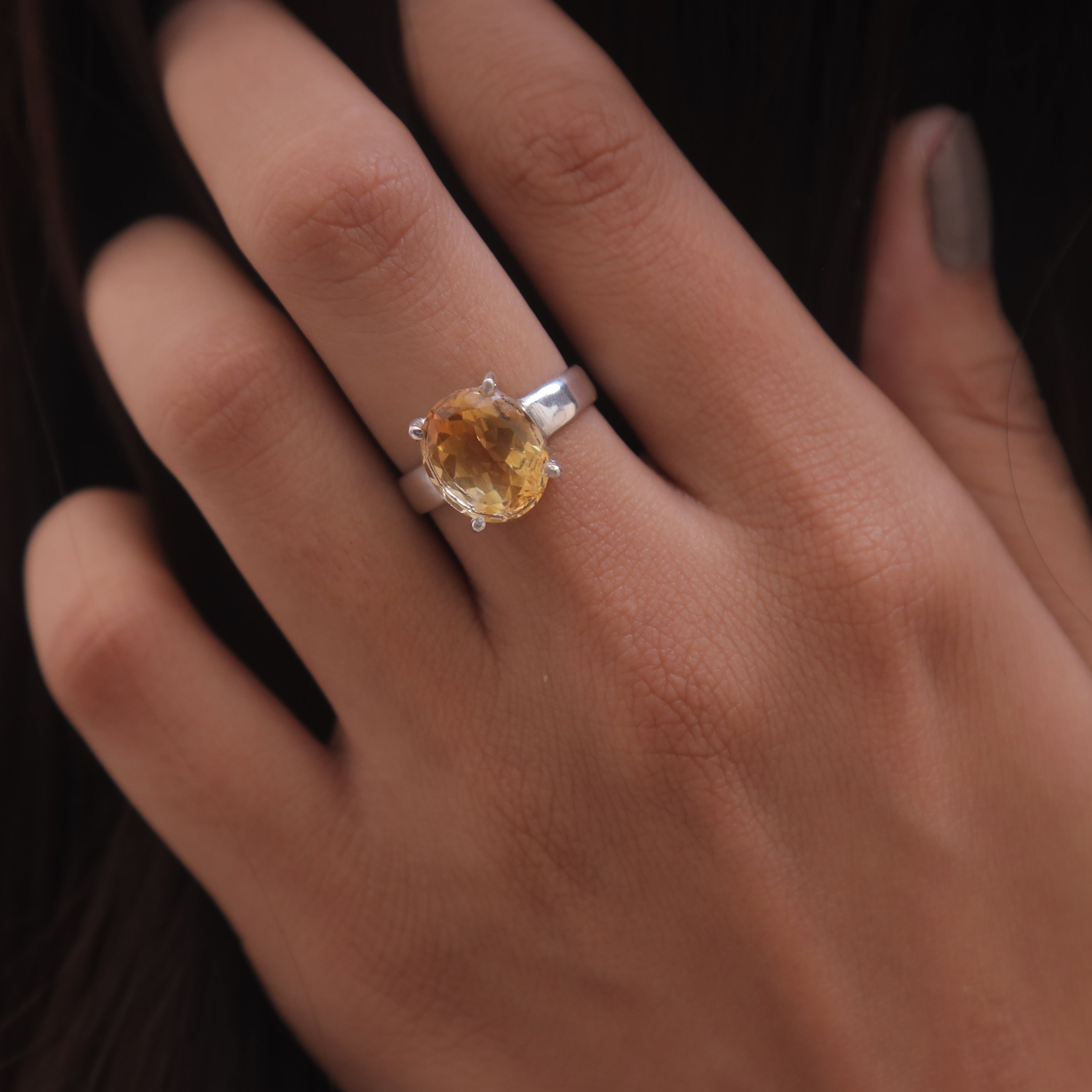 Citrine Sterling Silver Ring