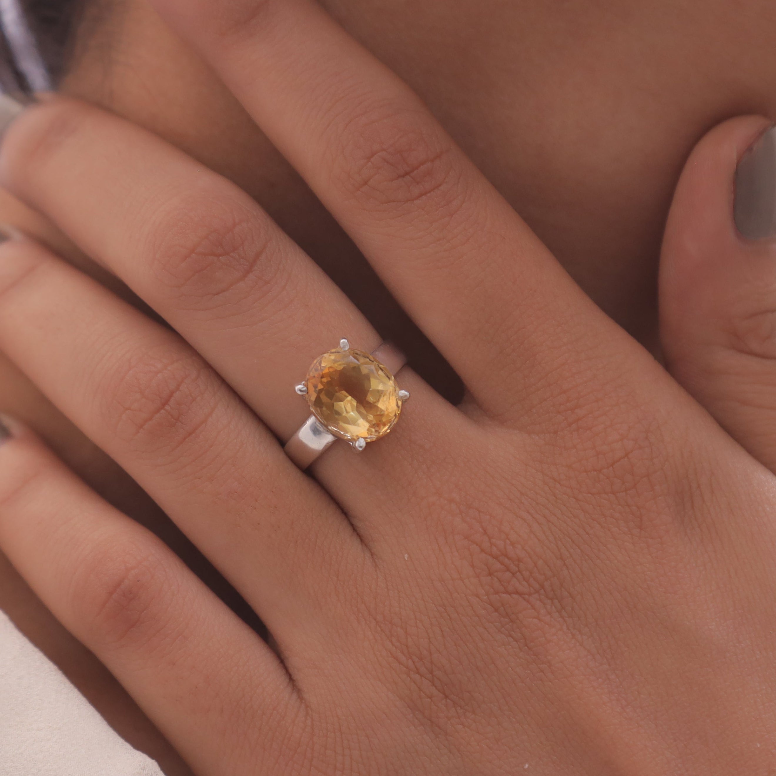 Citrine Sterling Silver Ring