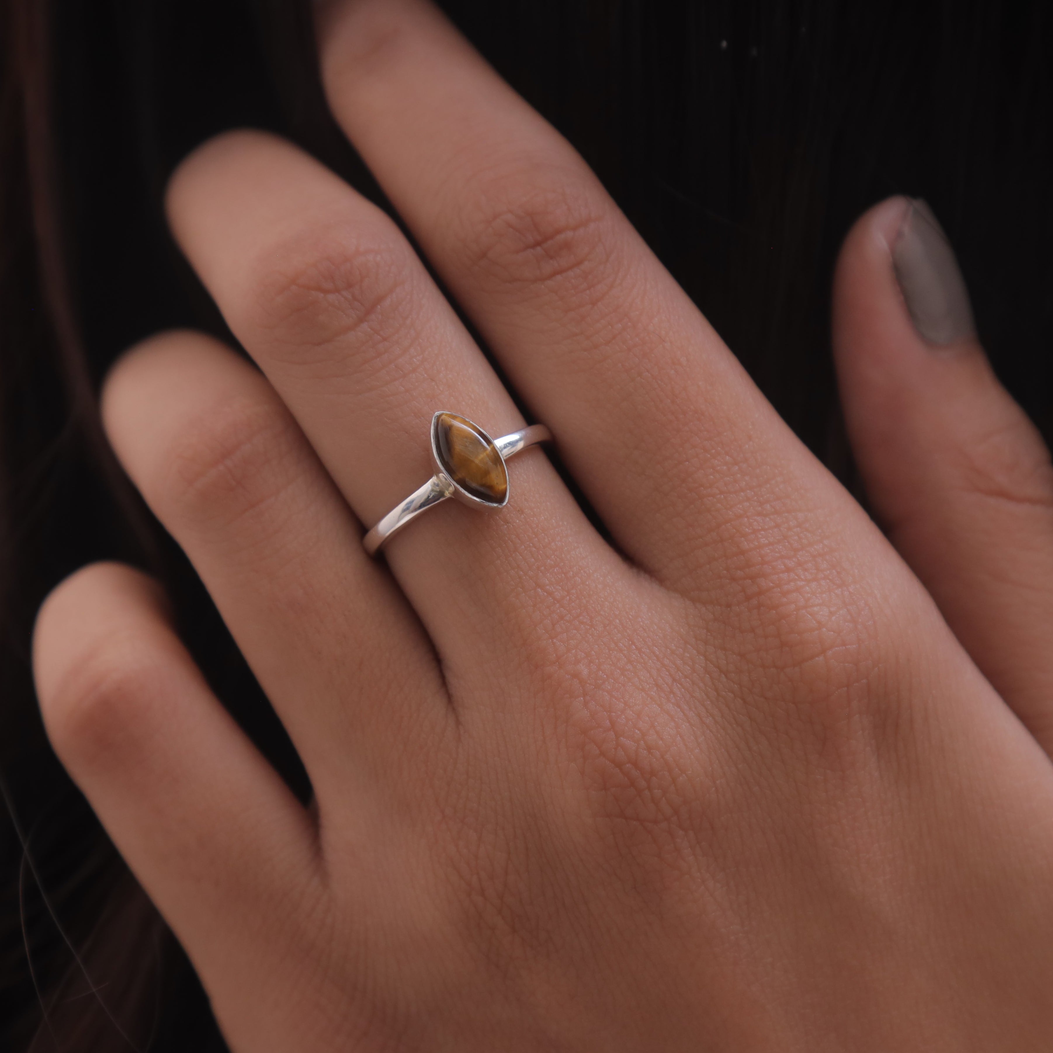 Tiger Eye Sterling Silver Ring