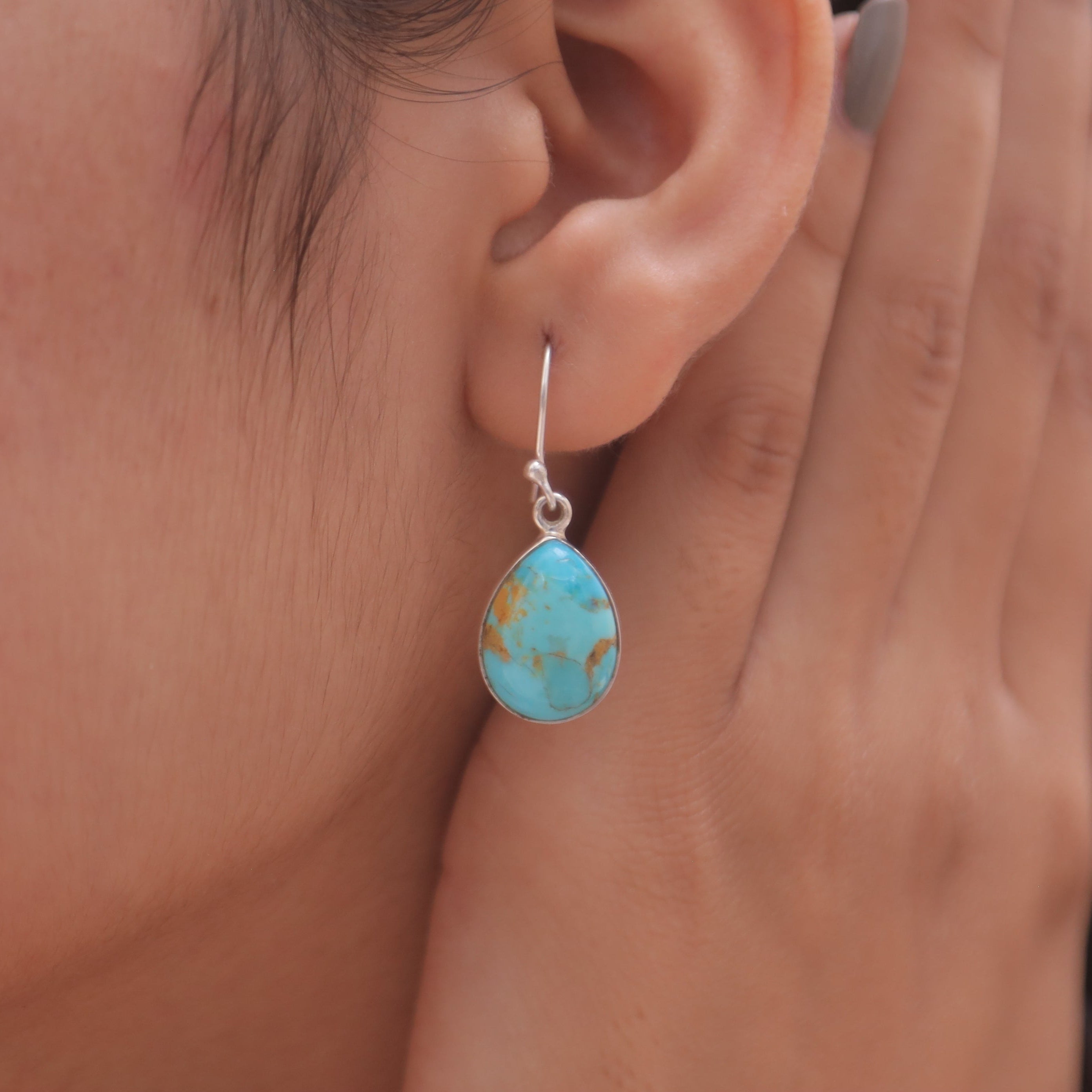 Arizona Turquoise Sterling Silver Earrings