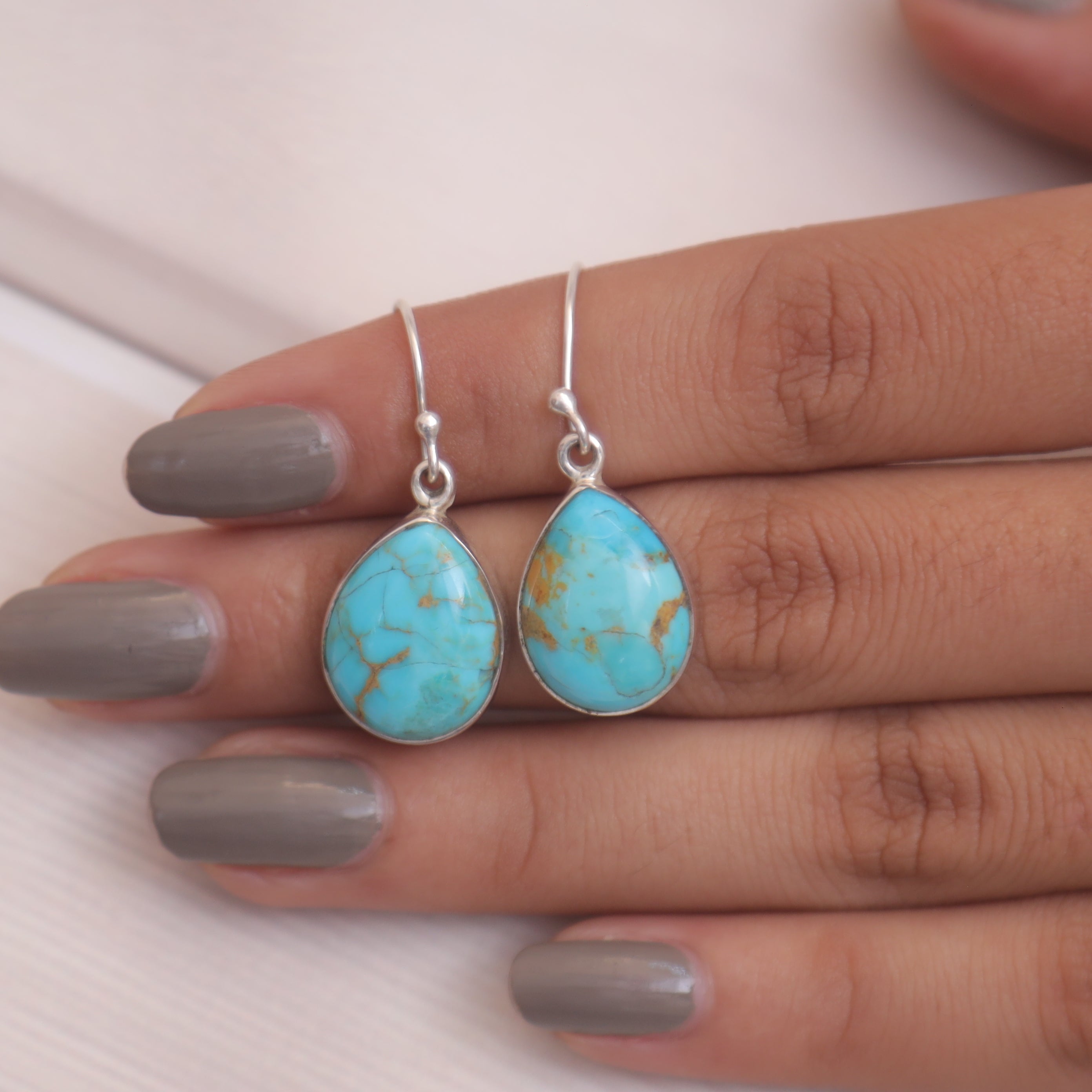 Arizona Turquoise Sterling Silver Earrings