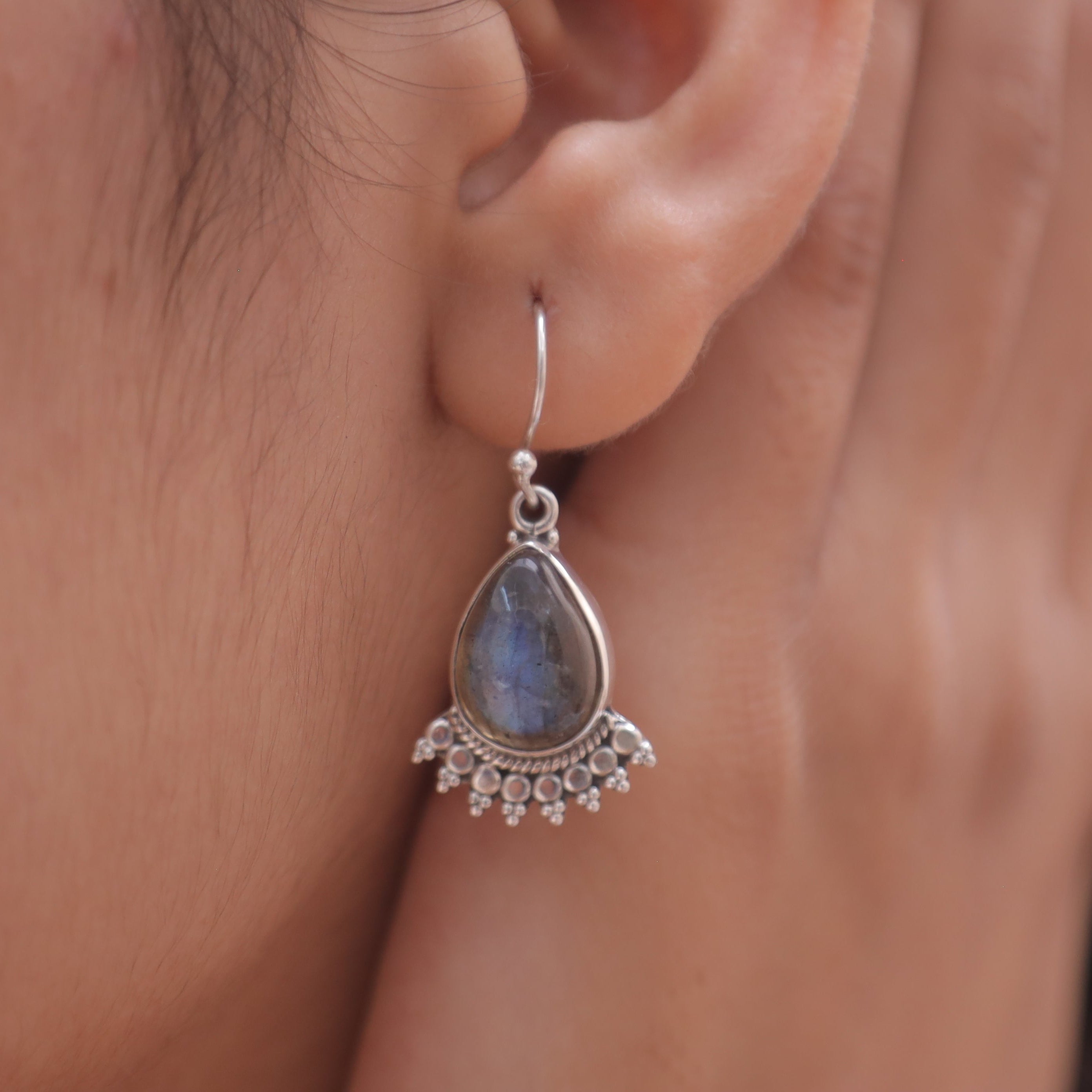Labradorite Sterling Silver Earrings