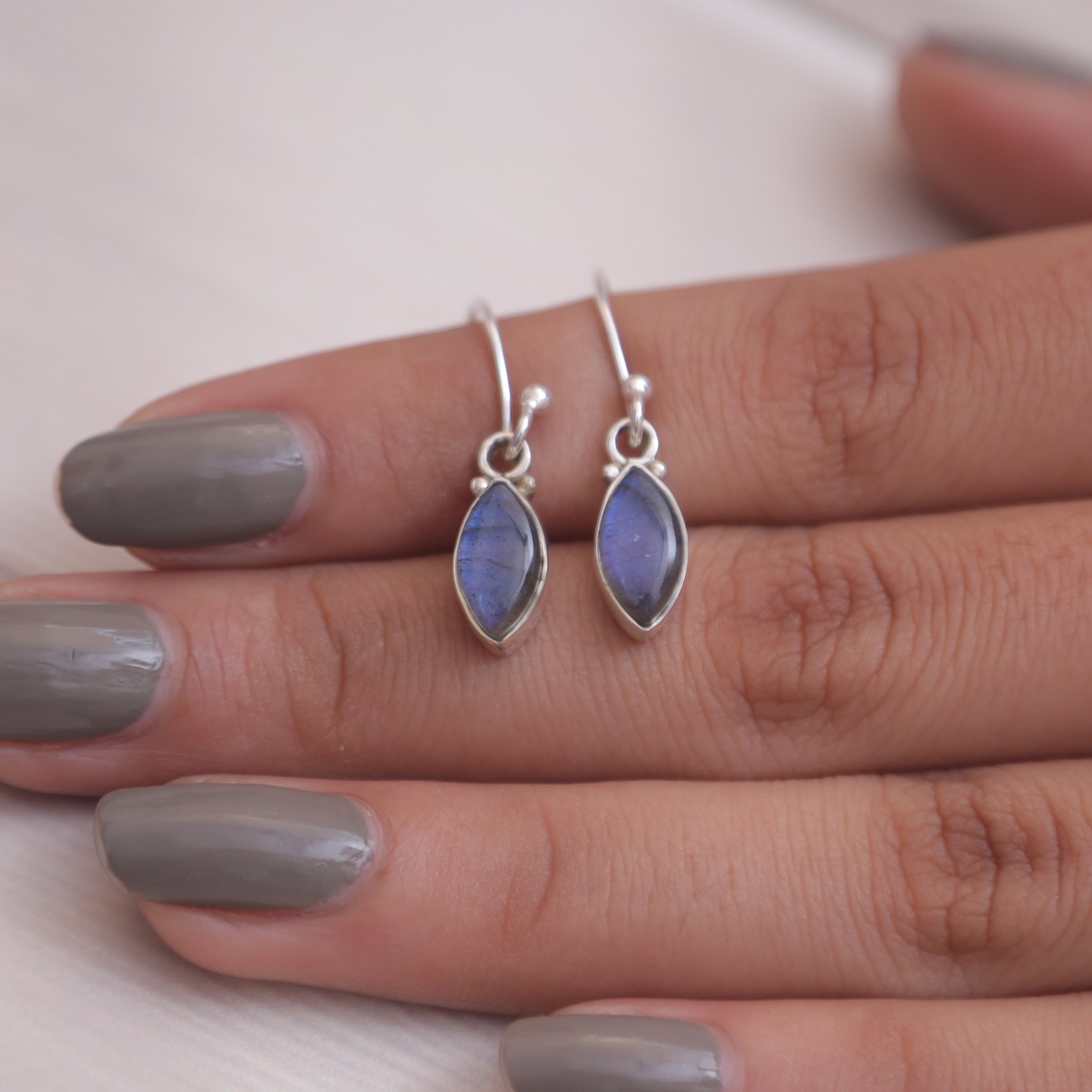 Labradorite Sterling Silver Earrings