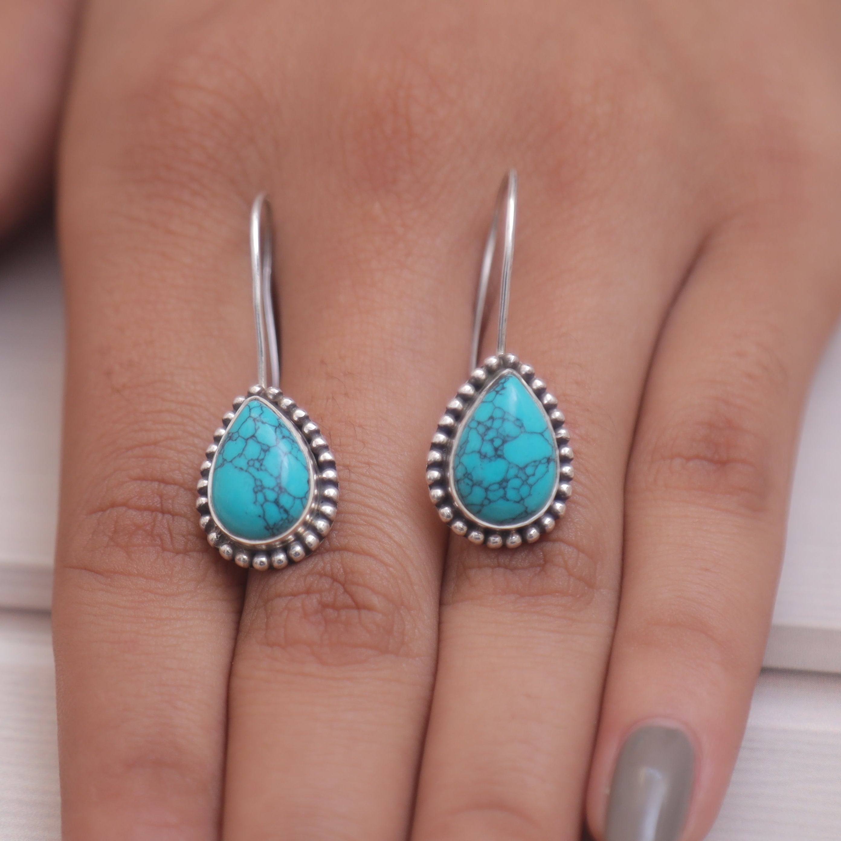 Arizona Turquoise Sterling Silver Earrings