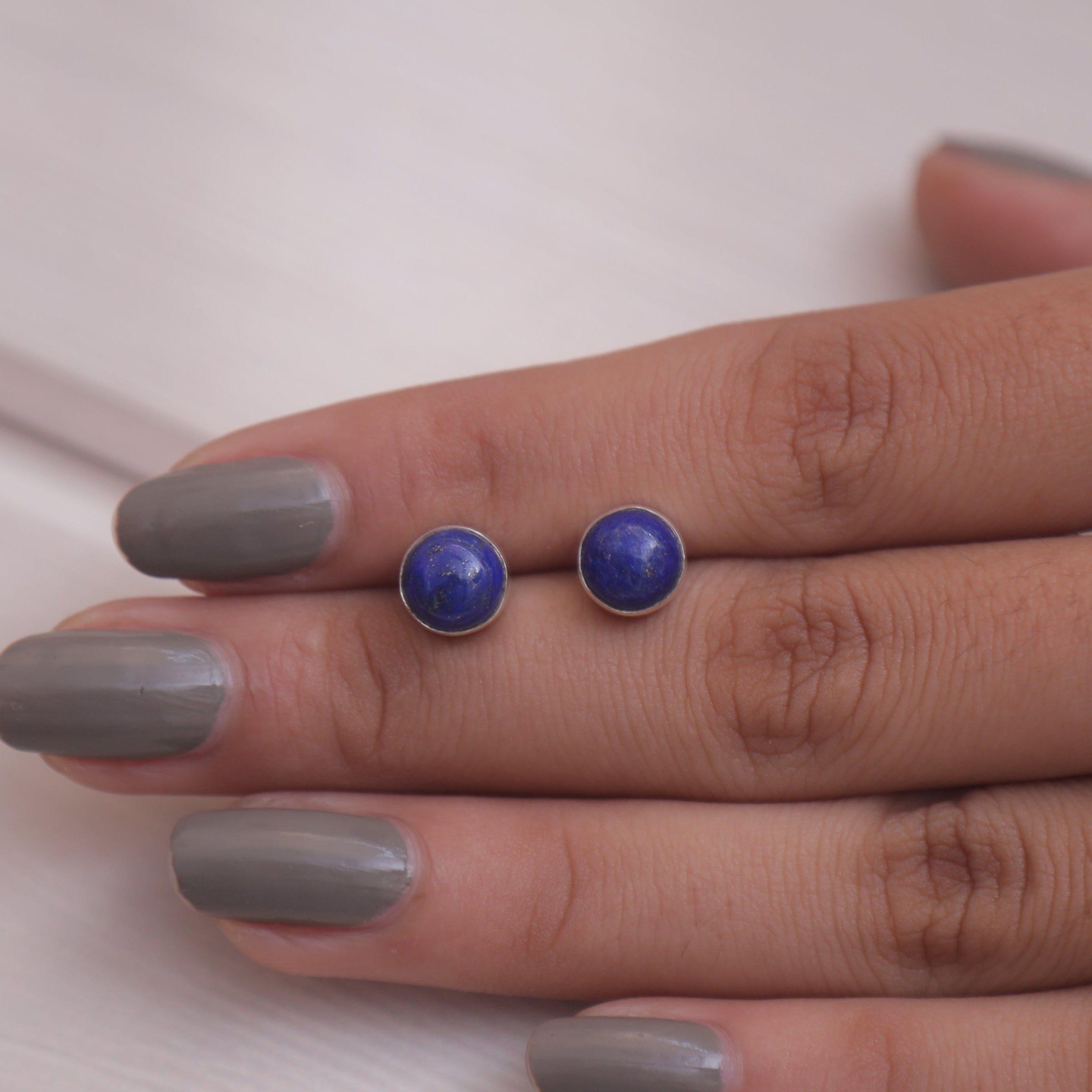 Lapis Lazuli Sterling Silver Studs