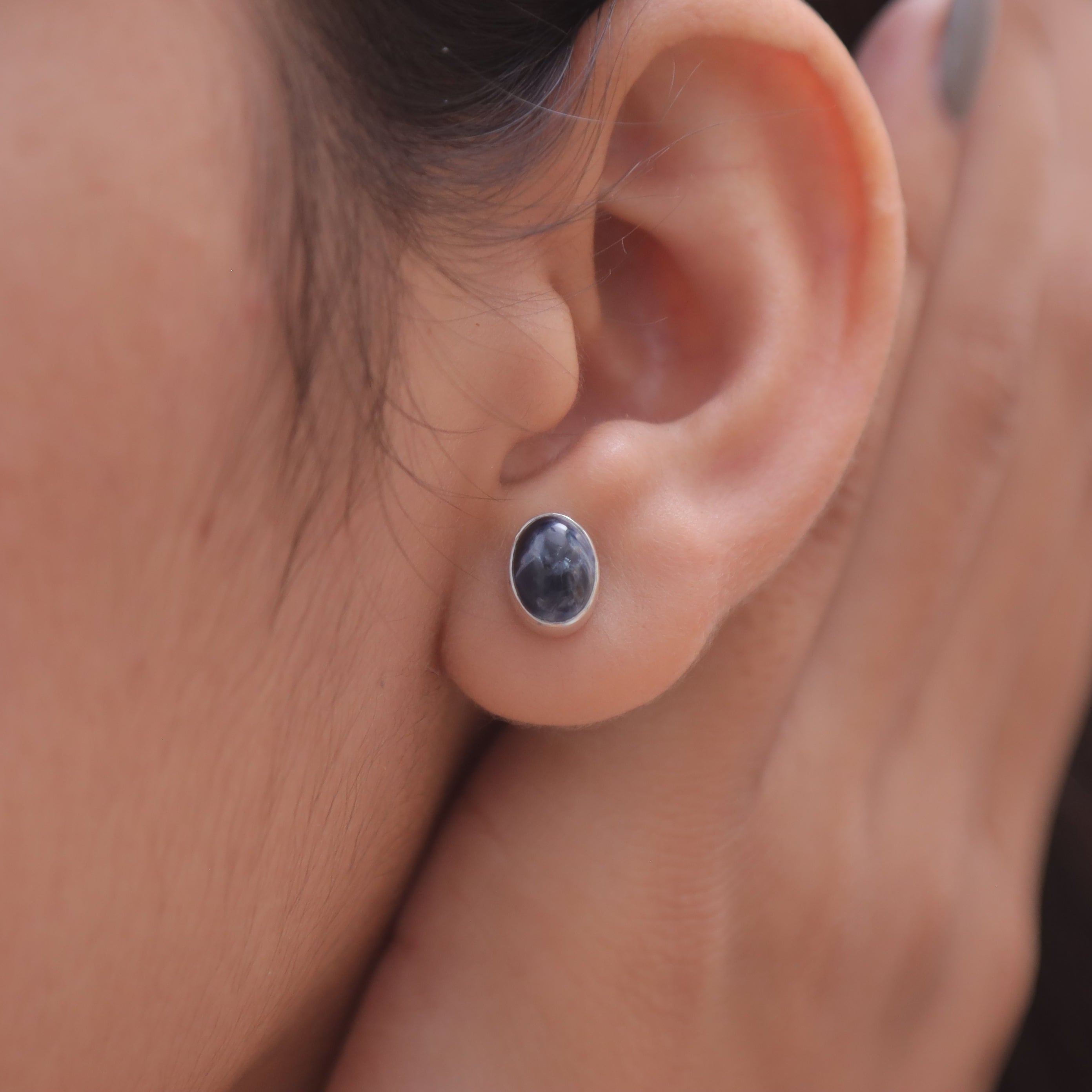 Pietersite Sterling Silver Stud Earrings