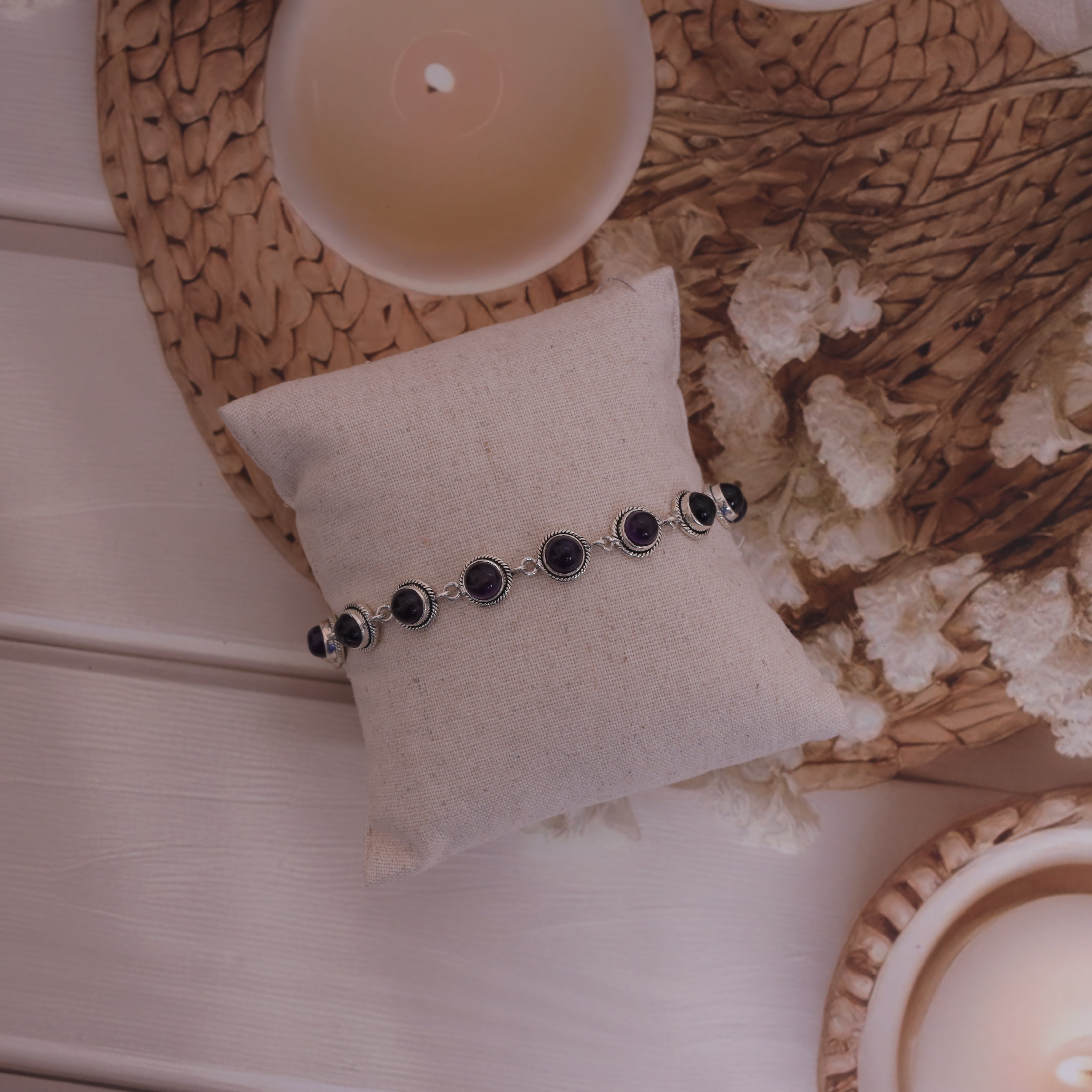 Amethyst Sterling Silver Bracelet