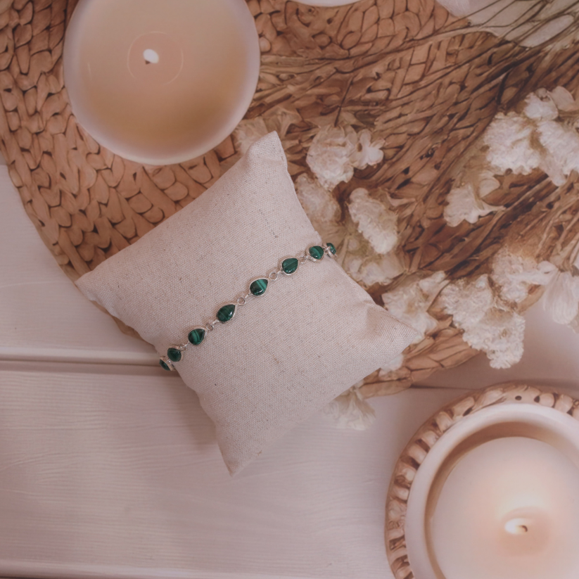 Aquamarine Sterling Silver Bracelet