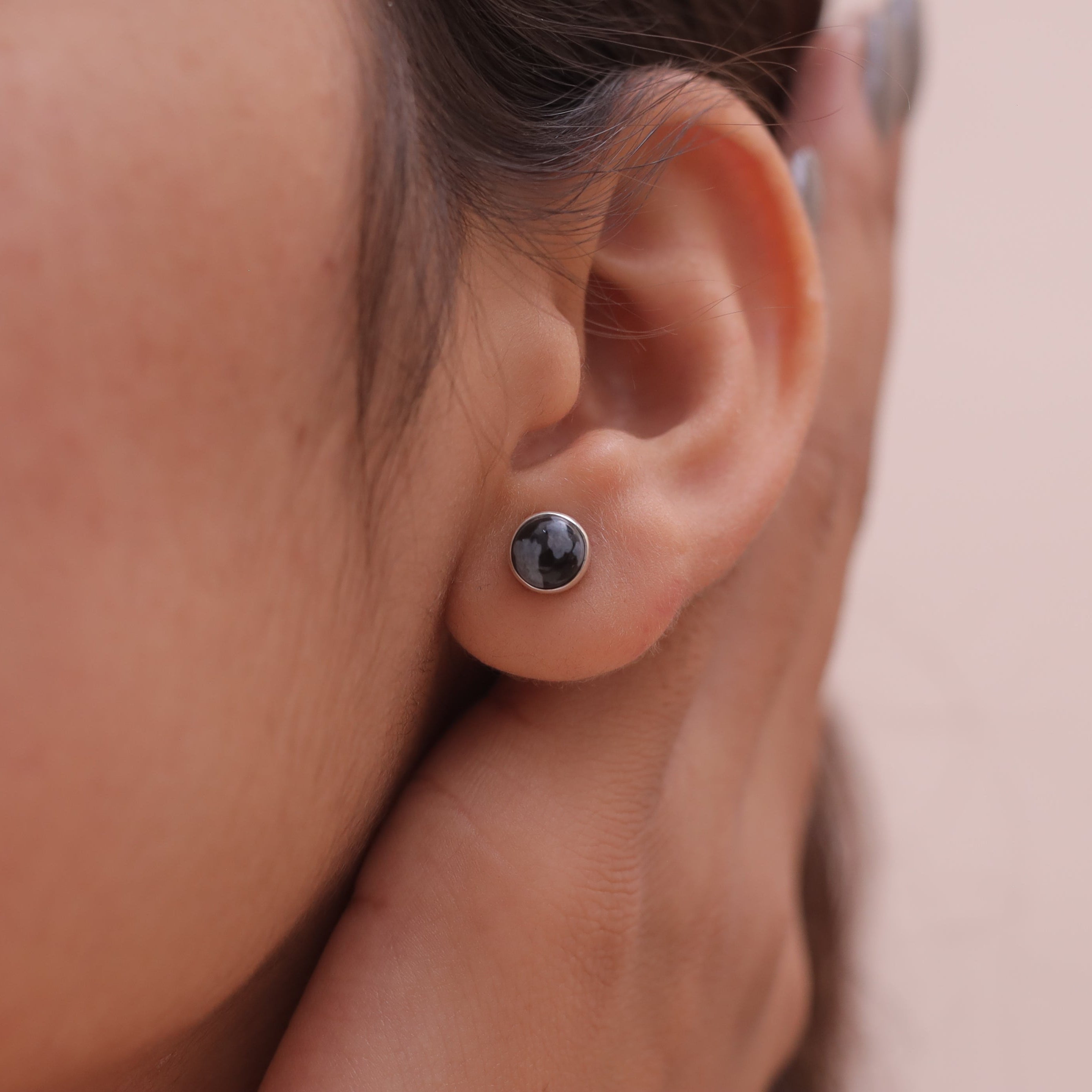 Snow Flake Sterling Silver Stud Earrings