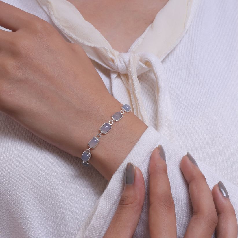 Sponge Coral Sterling Silver Bracelet