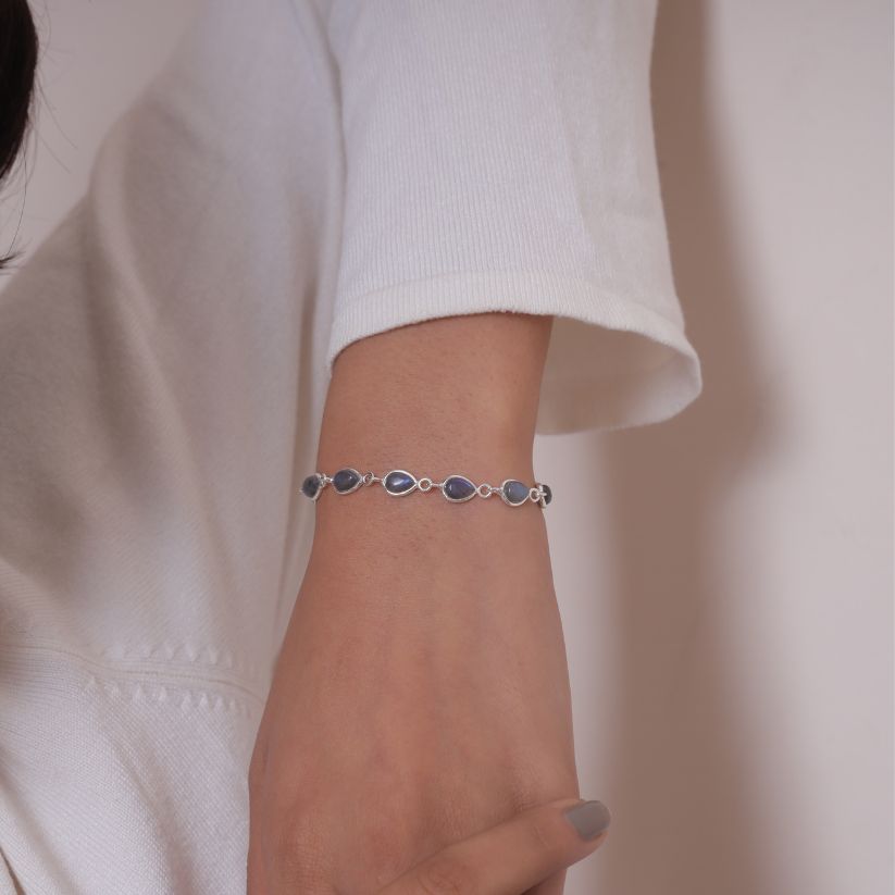 Labradorite Sterling Silver Bracelet