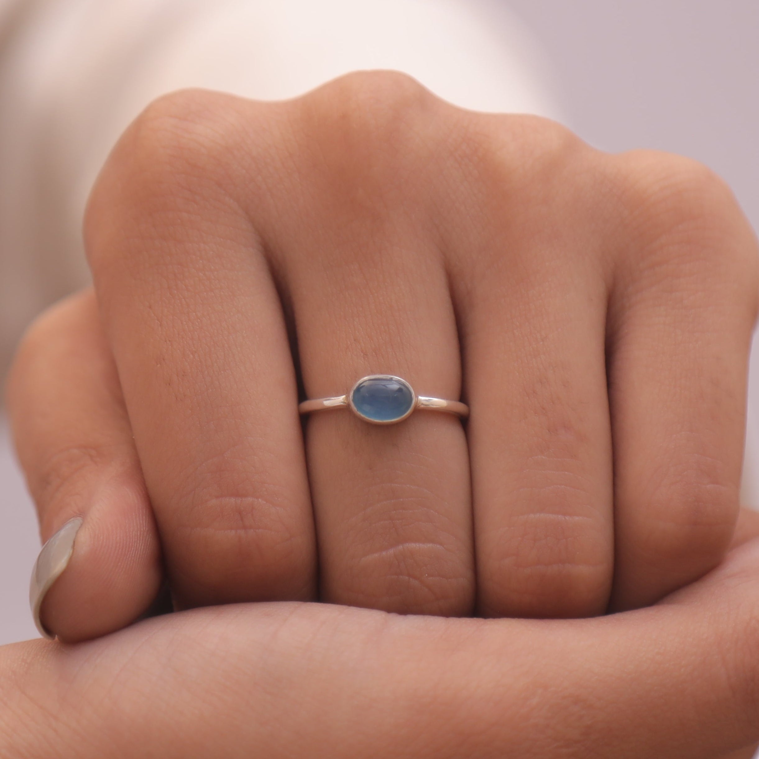 Aquamarine 925 Sterling Silver Ring