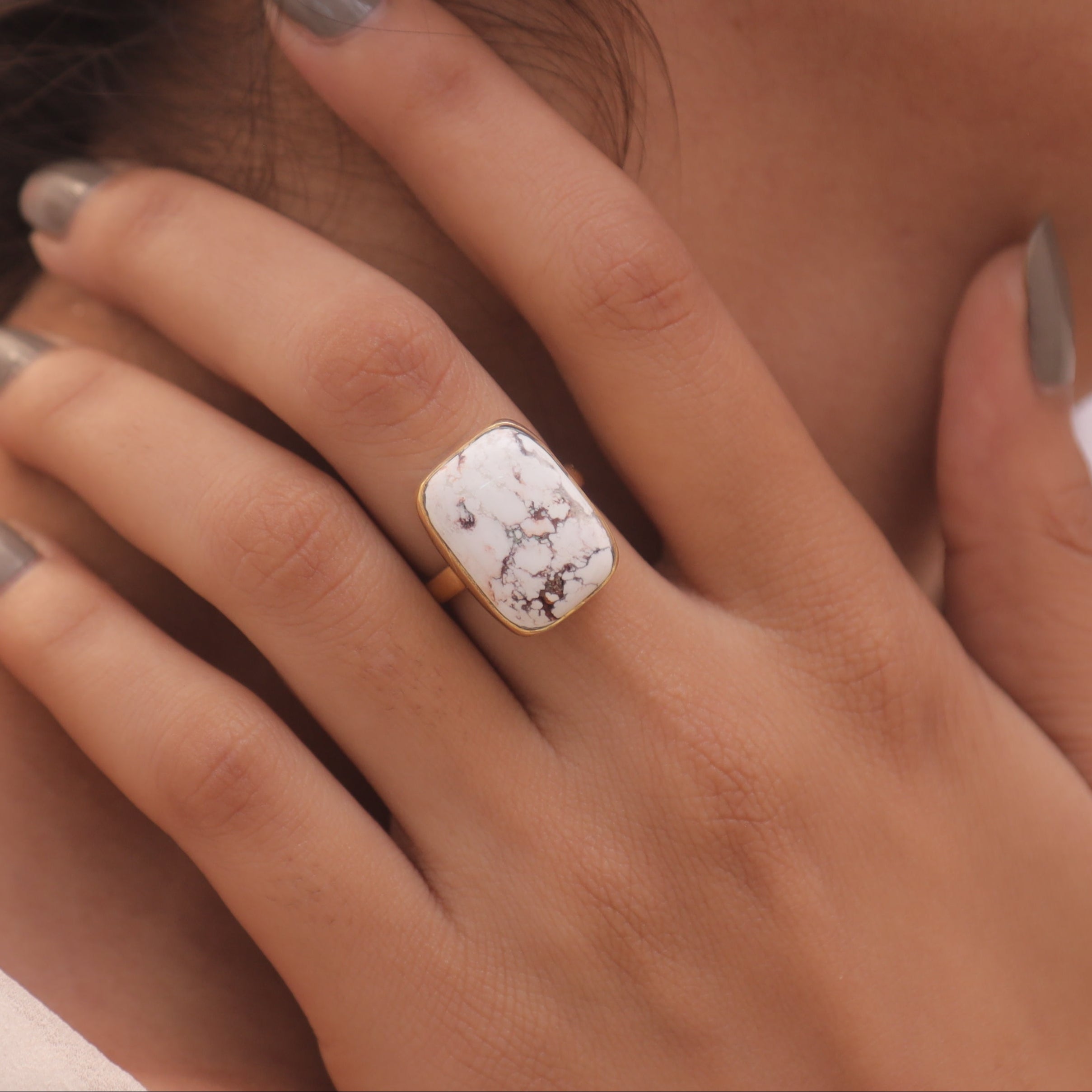 Wild Horse 18k Gold Plated Sterling Silver Ring