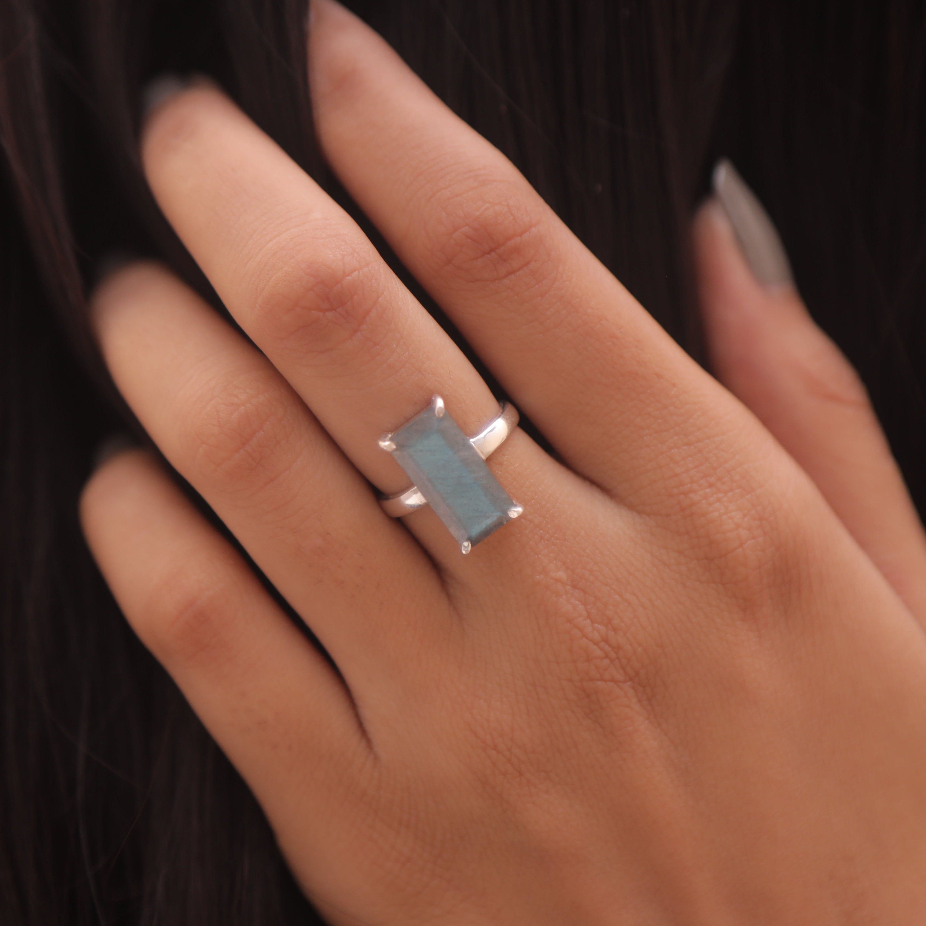 Labradorite Solid Sterling Silver Ring