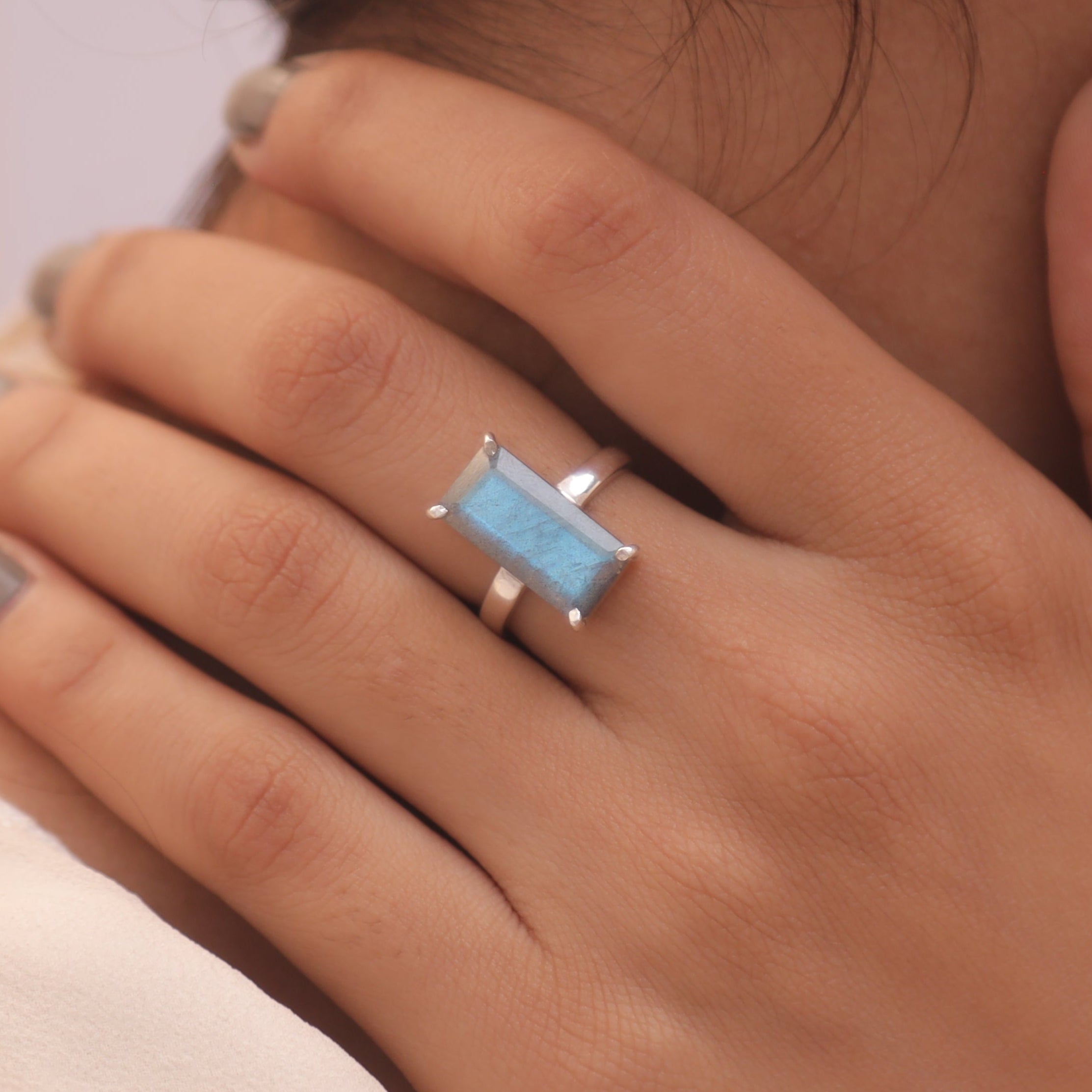 Labradorite Solid Sterling Silver Ring