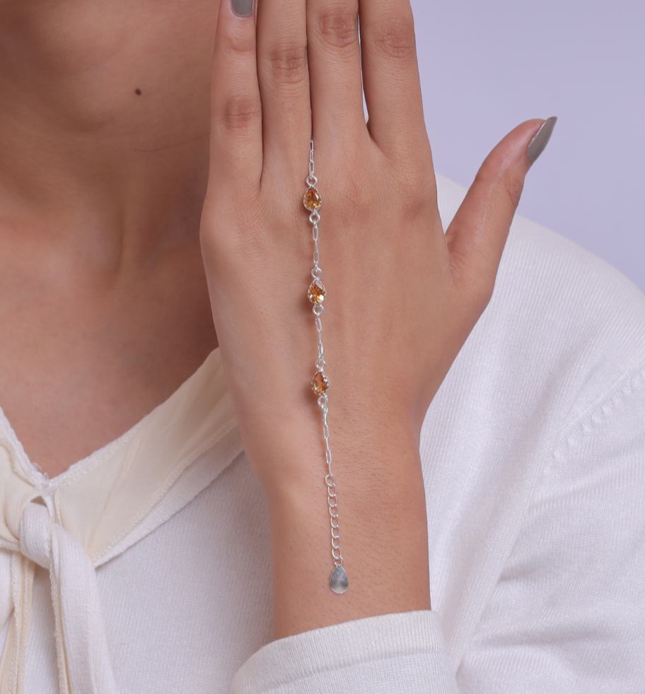Citrine Sterling Silver Bracelet