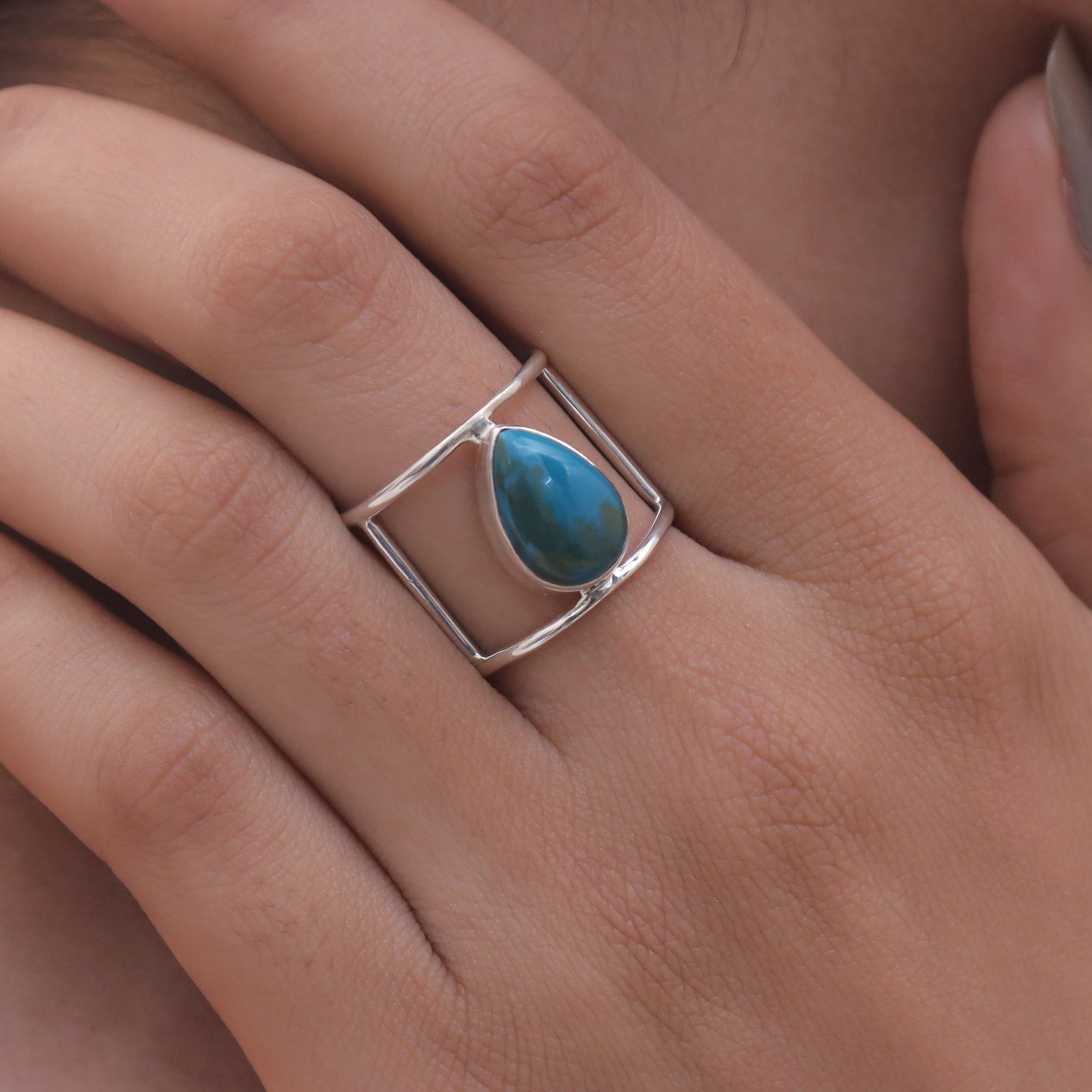 Chrysocolla Sterling Silver Ring