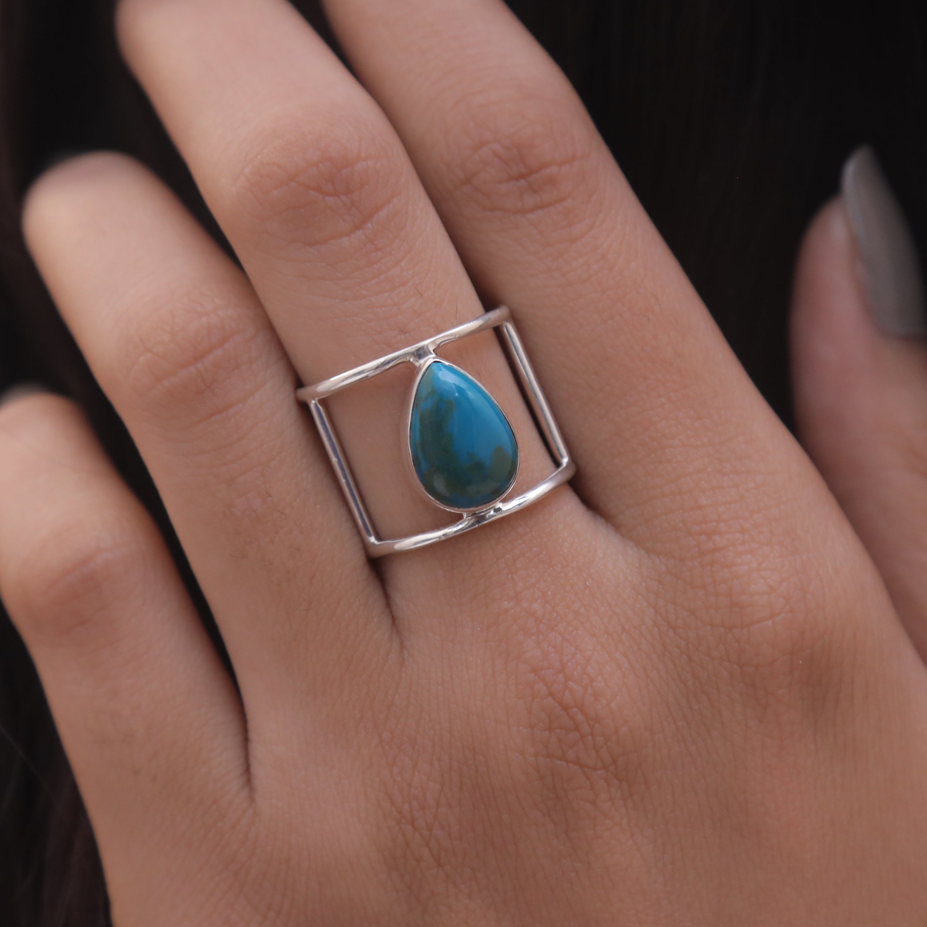 Chrysocolla Sterling Silver Ring