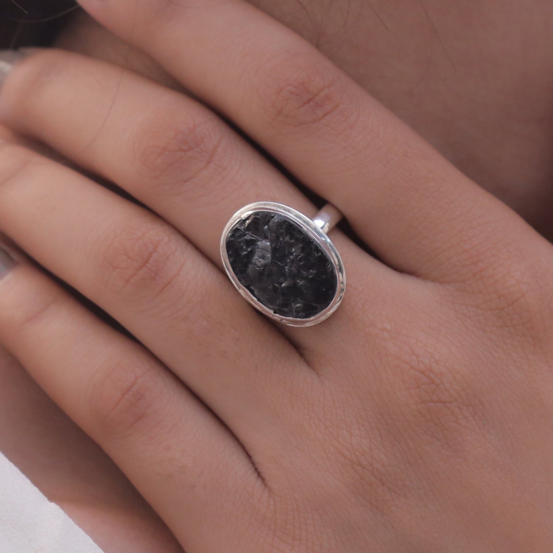 Shungite Sterling Silver Ring