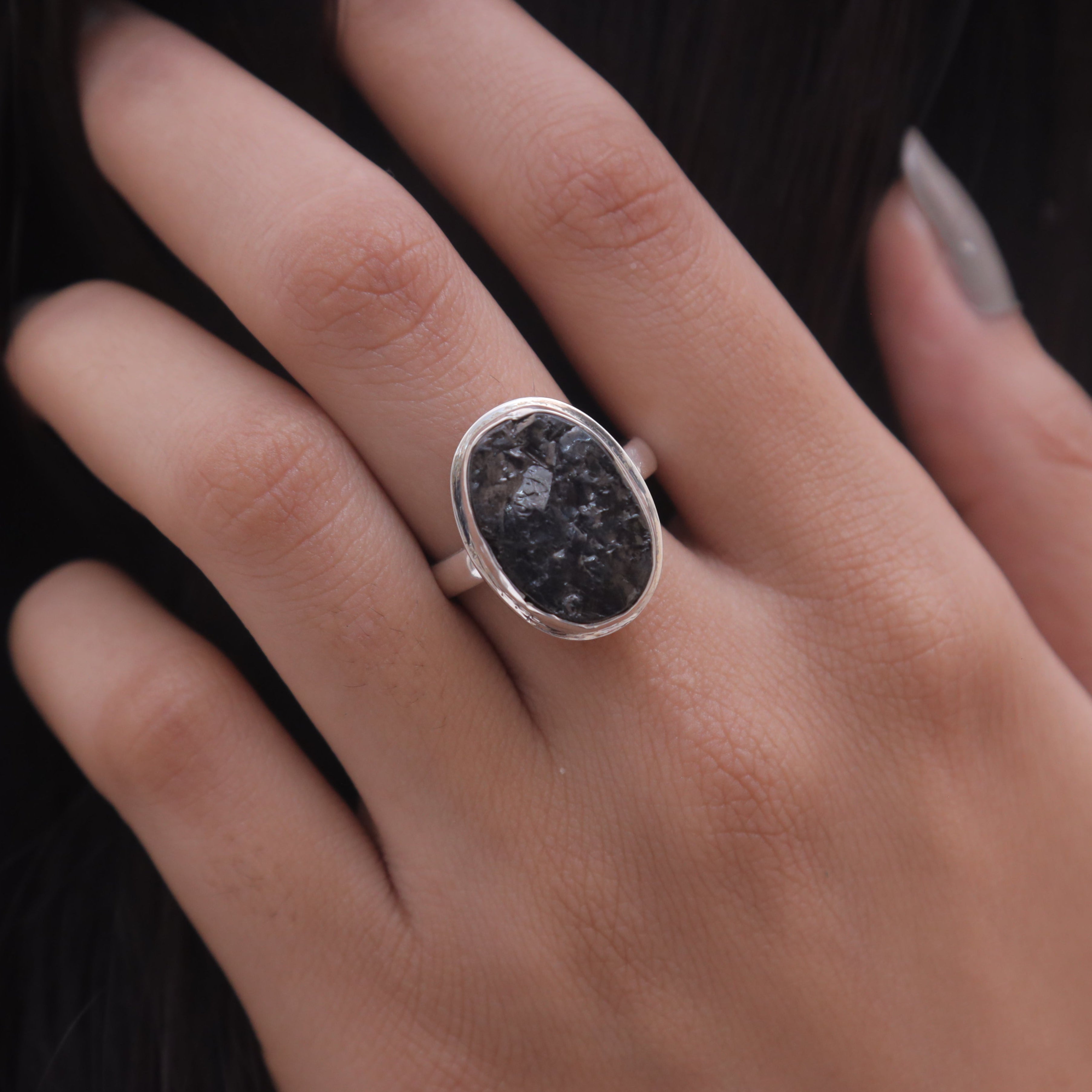 Shungite Sterling Silver Ring