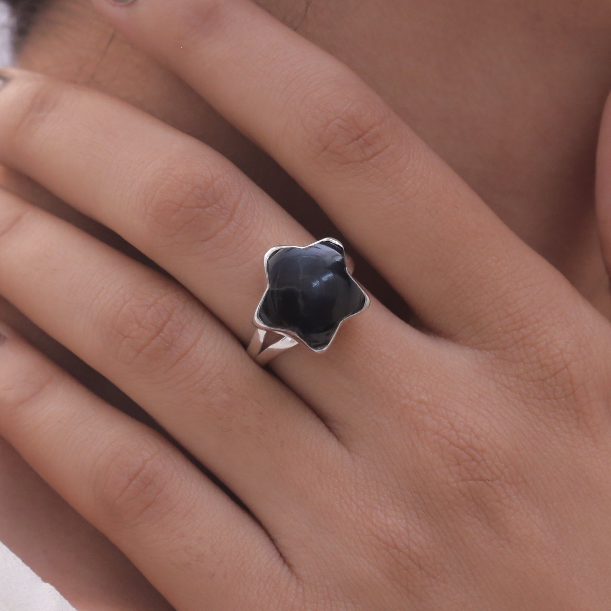 Black Onyx Sterling Silver Ring