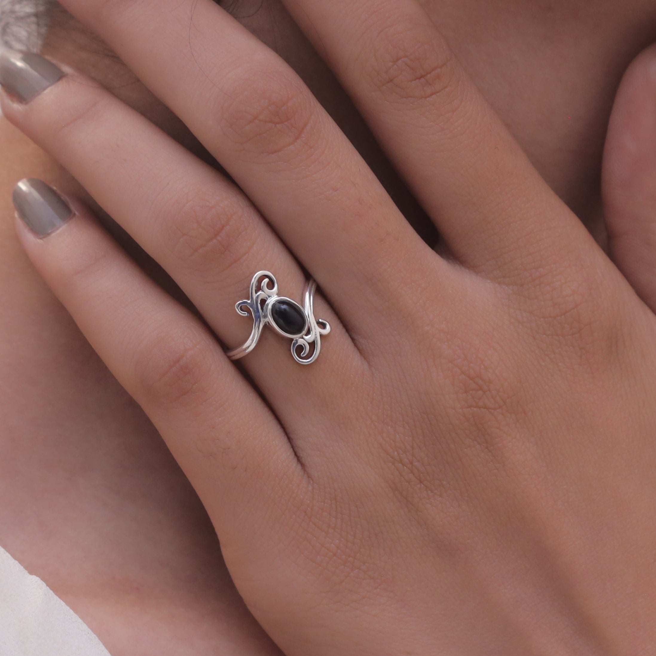 Black Onyx Sterling Silver Ring