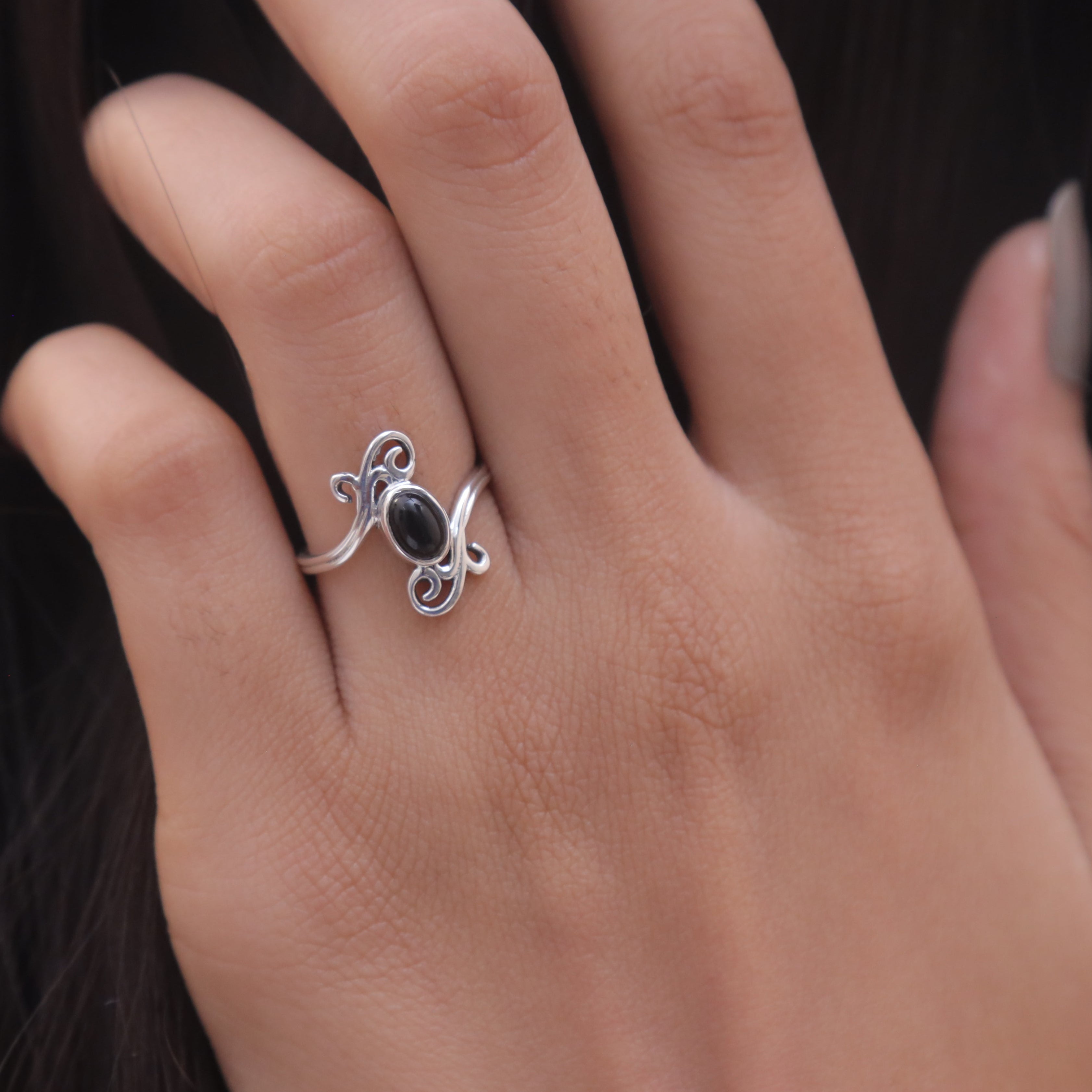 Black Onyx Sterling Silver Ring