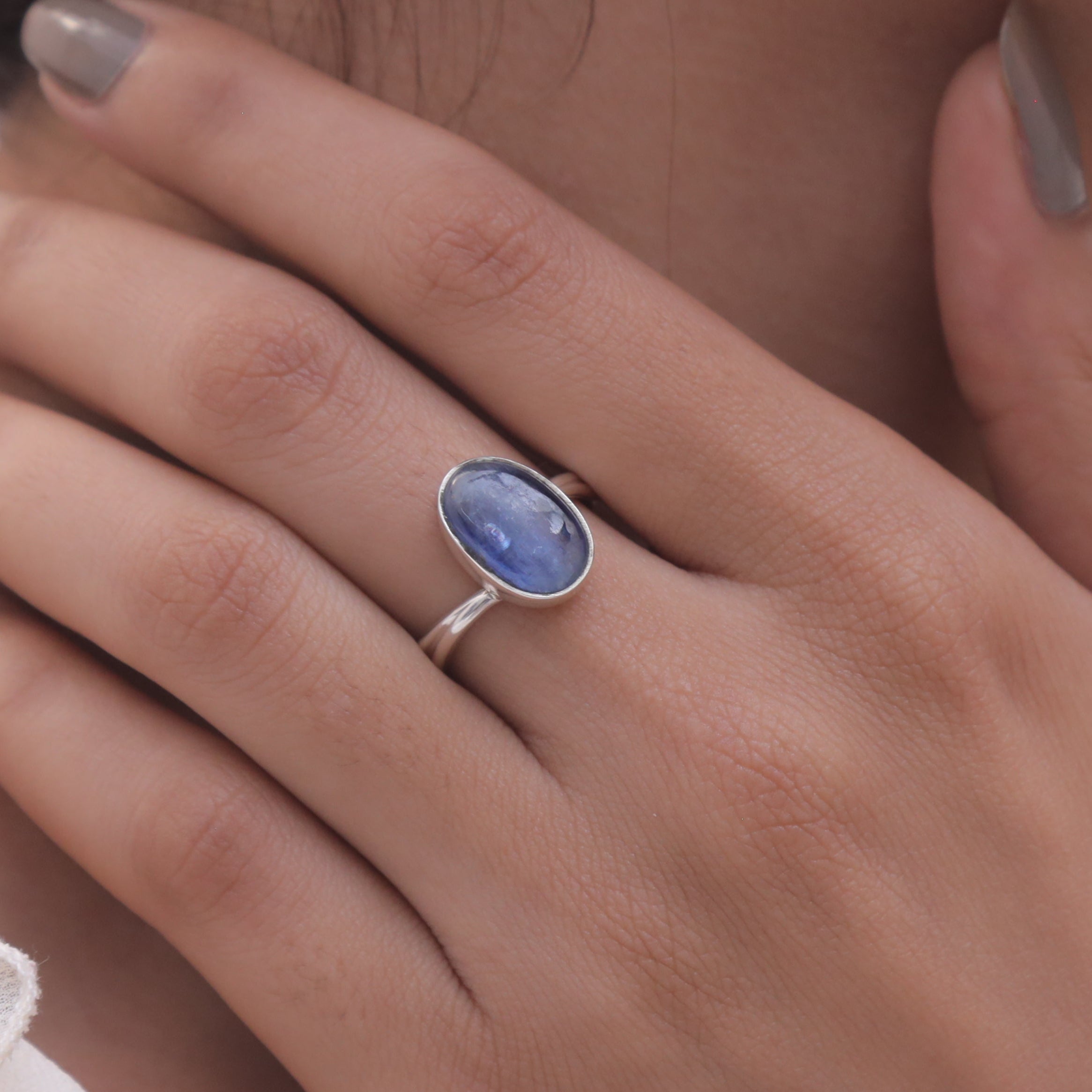 Kyanite Solid Silver Ring