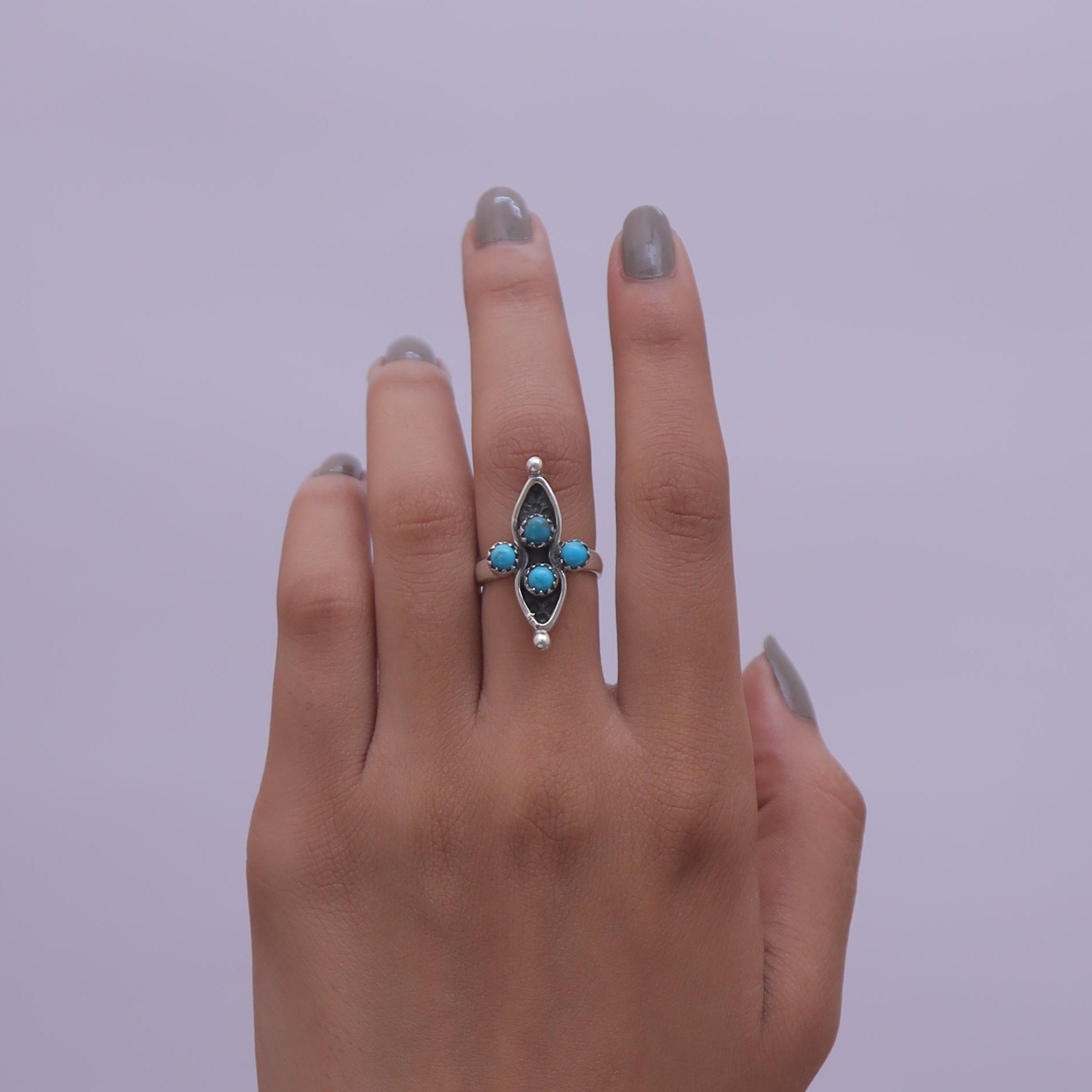 Arizona Turquoise Solid Silver Ring