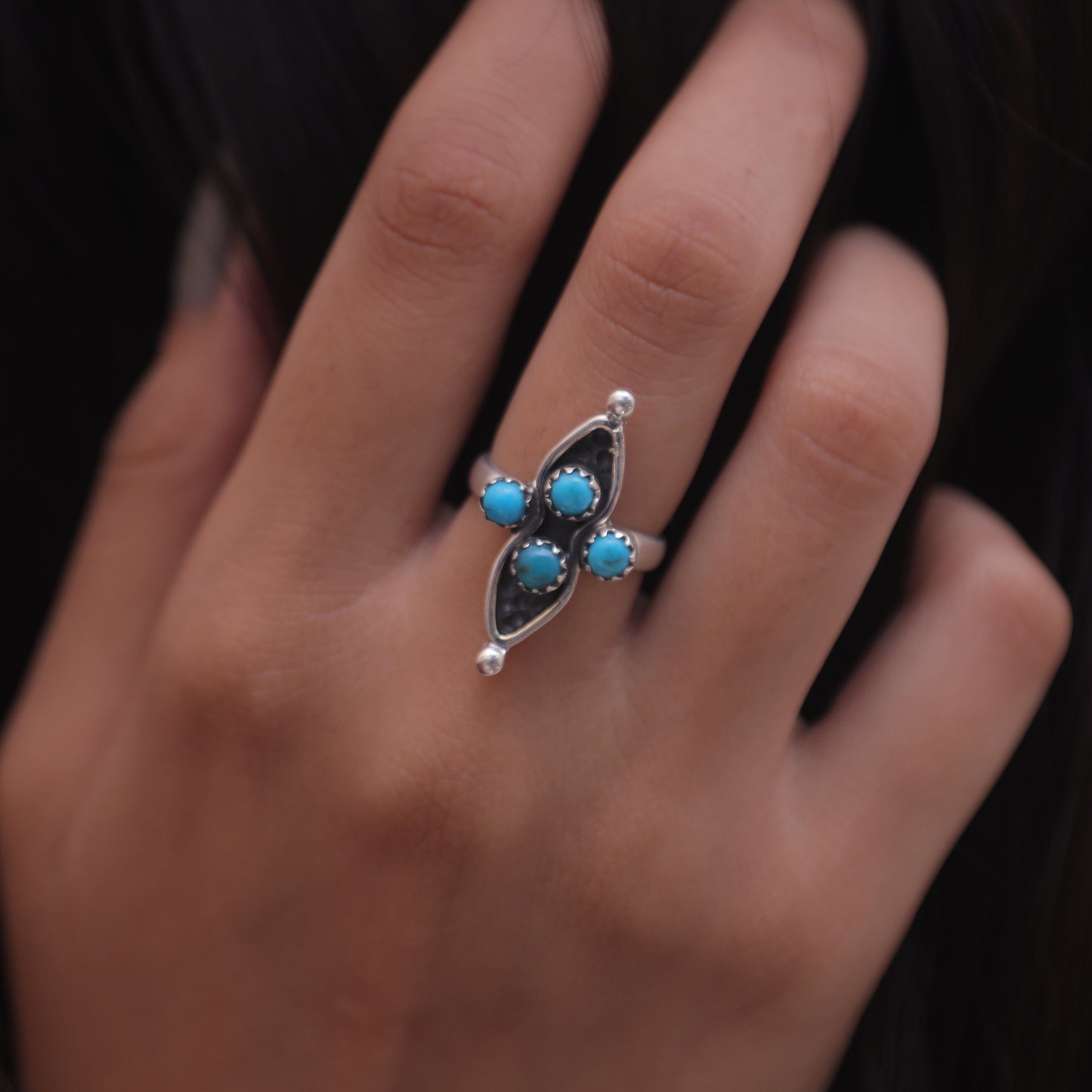 Arizona Turquoise Solid Silver Ring
