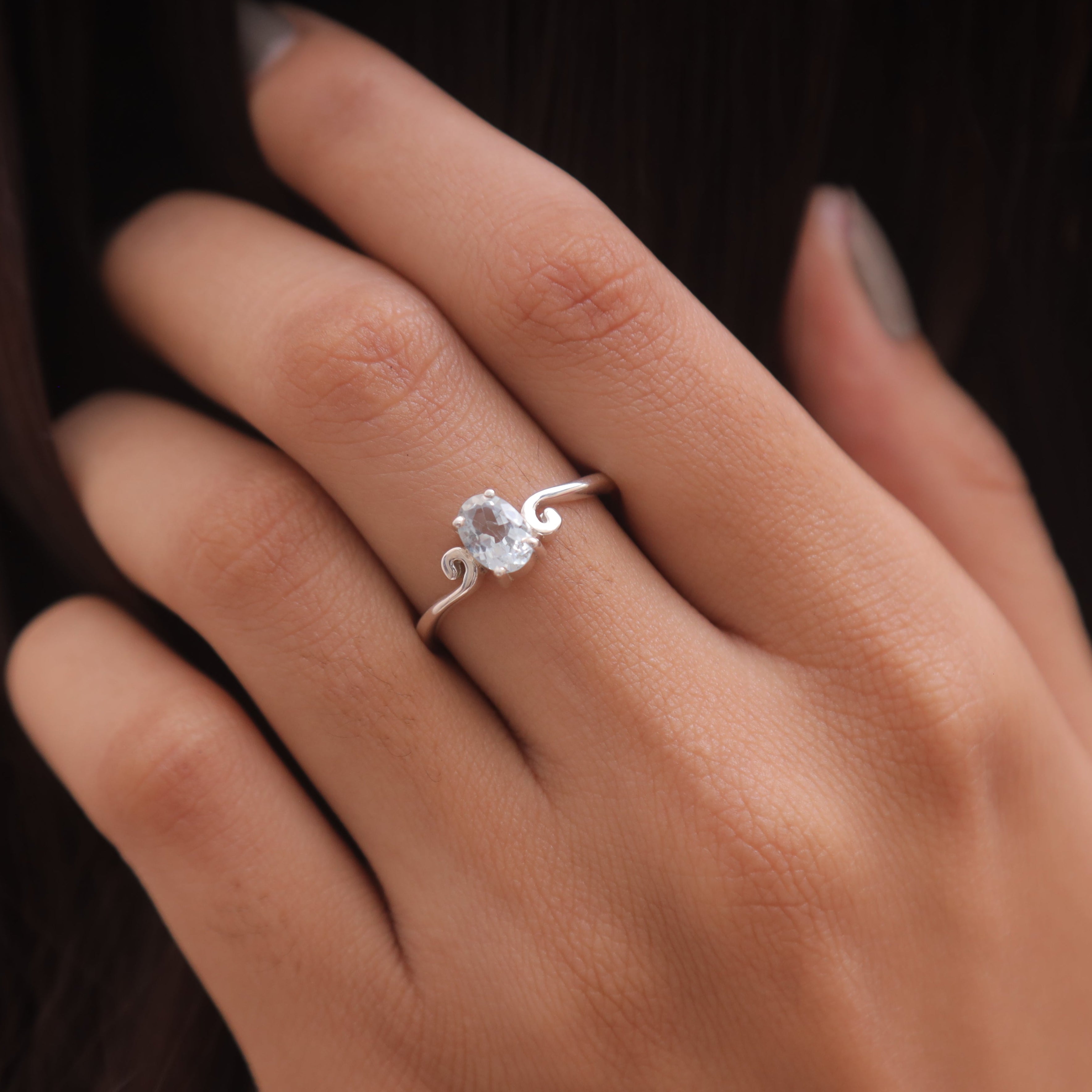 Crystal Quartz Sterling Silver Ring