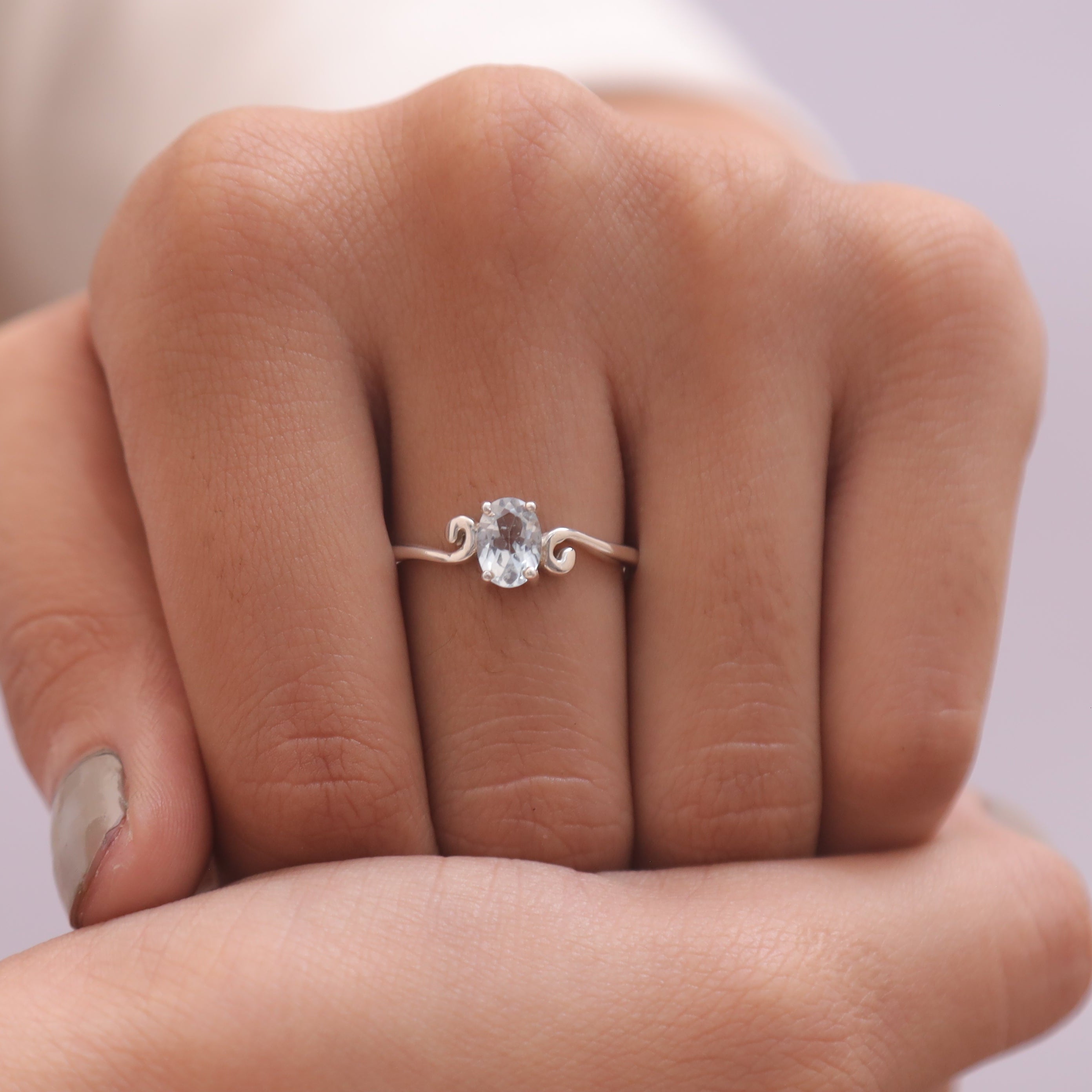 Crystal Quartz Sterling Silver Ring