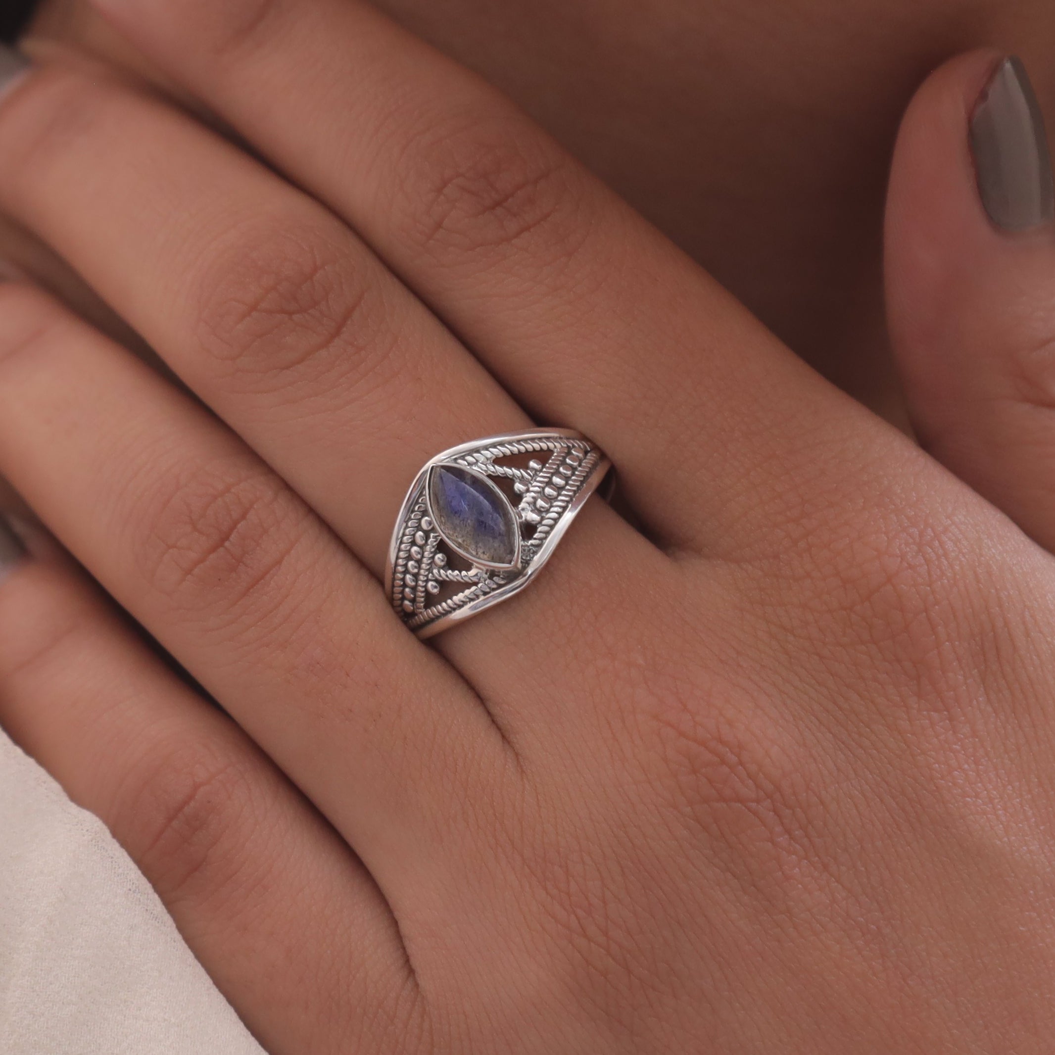 Labradorite Sterling Silver Ring