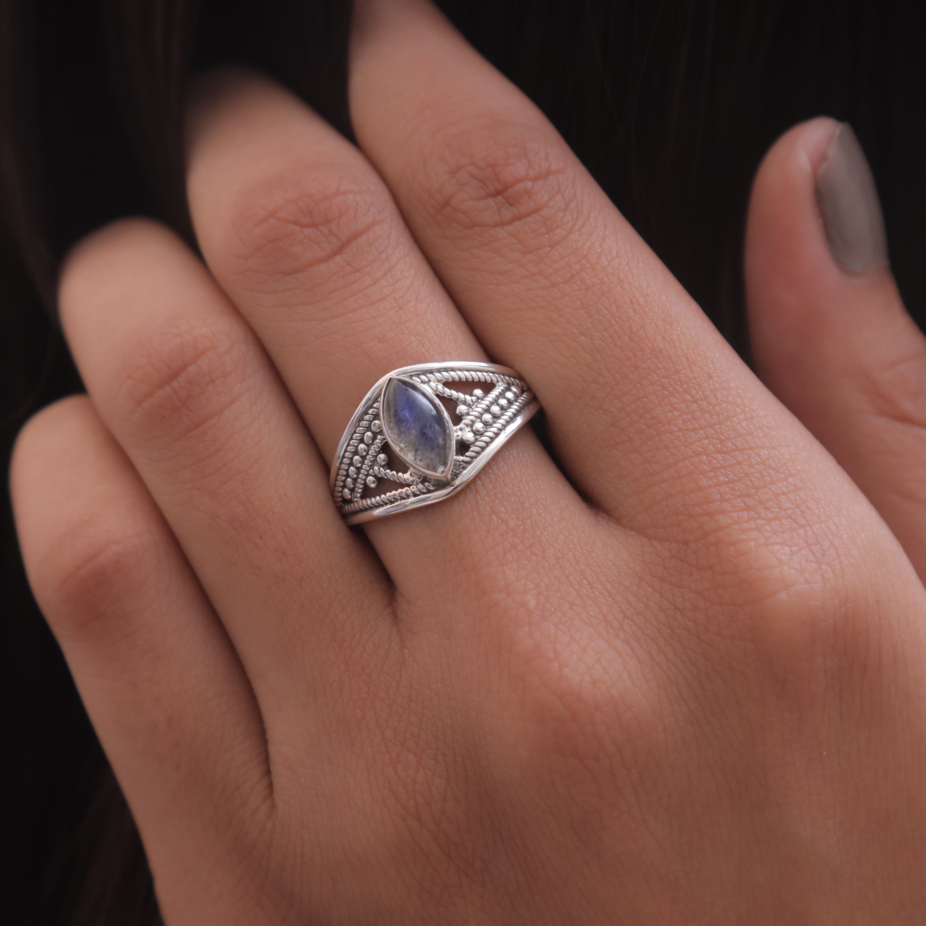 Labradorite Sterling Silver Ring