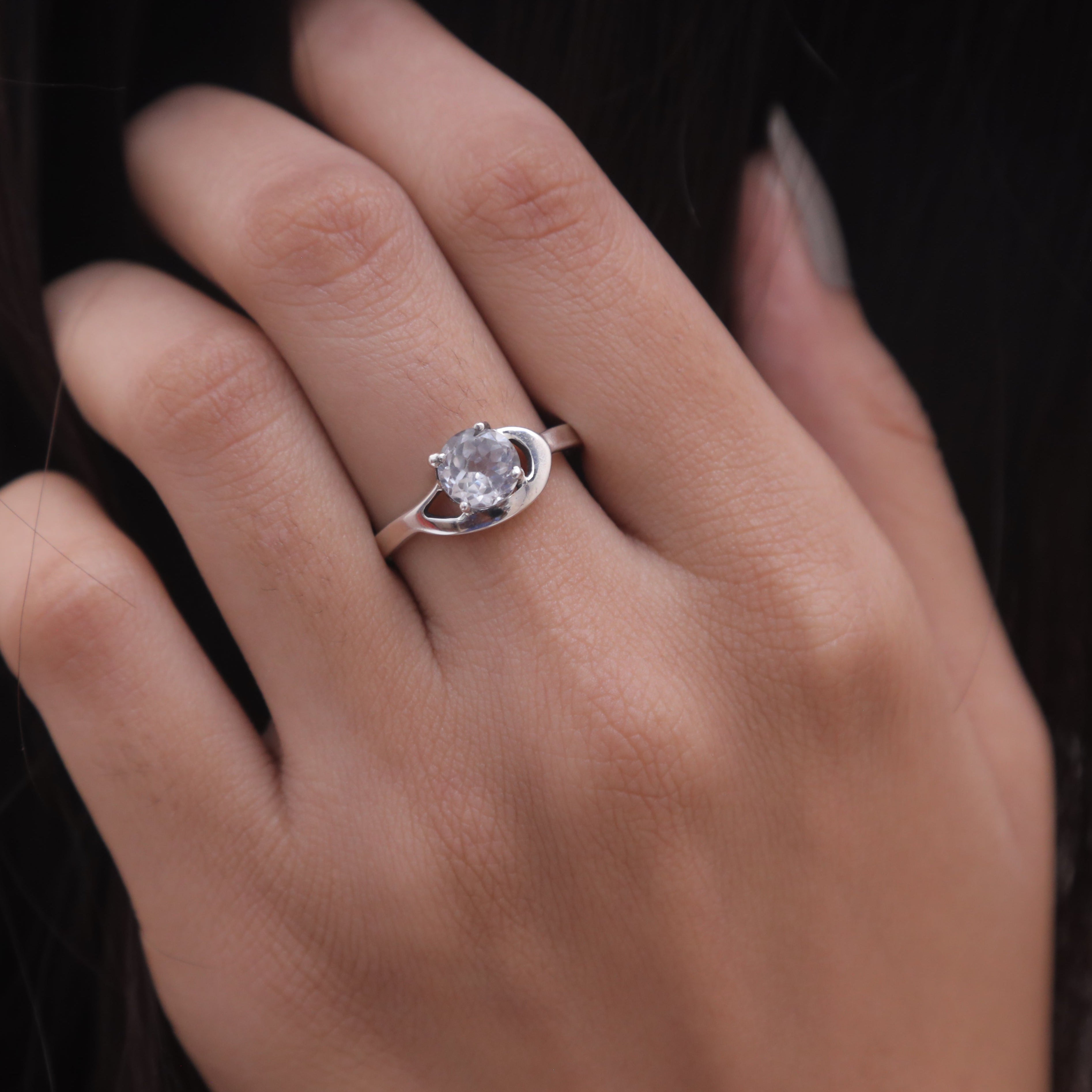 Crystal Quartz Sterling Silver Ring